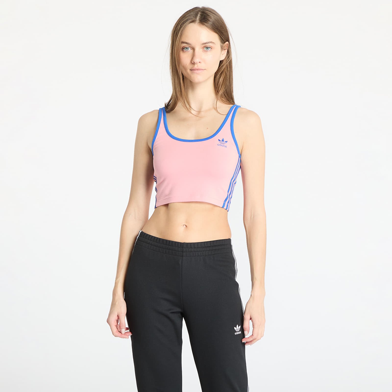 Naiste topsid adidas Adicolor 3 Stripes Bra Top Semi Pink Spark/ Blue