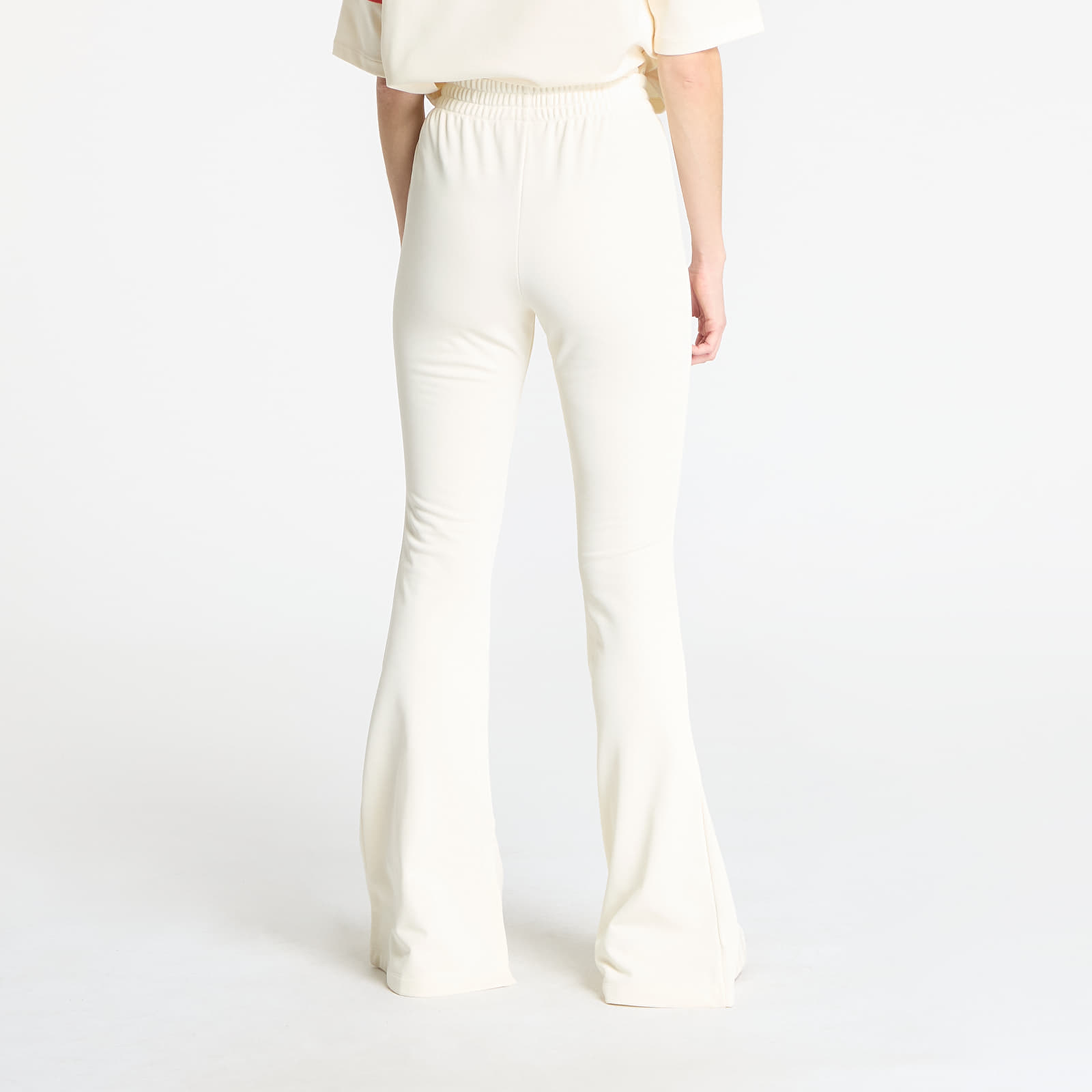 Pantalones de chándal para mujer adidas 3 Stripes Flared Firebird Trackpant Cream White