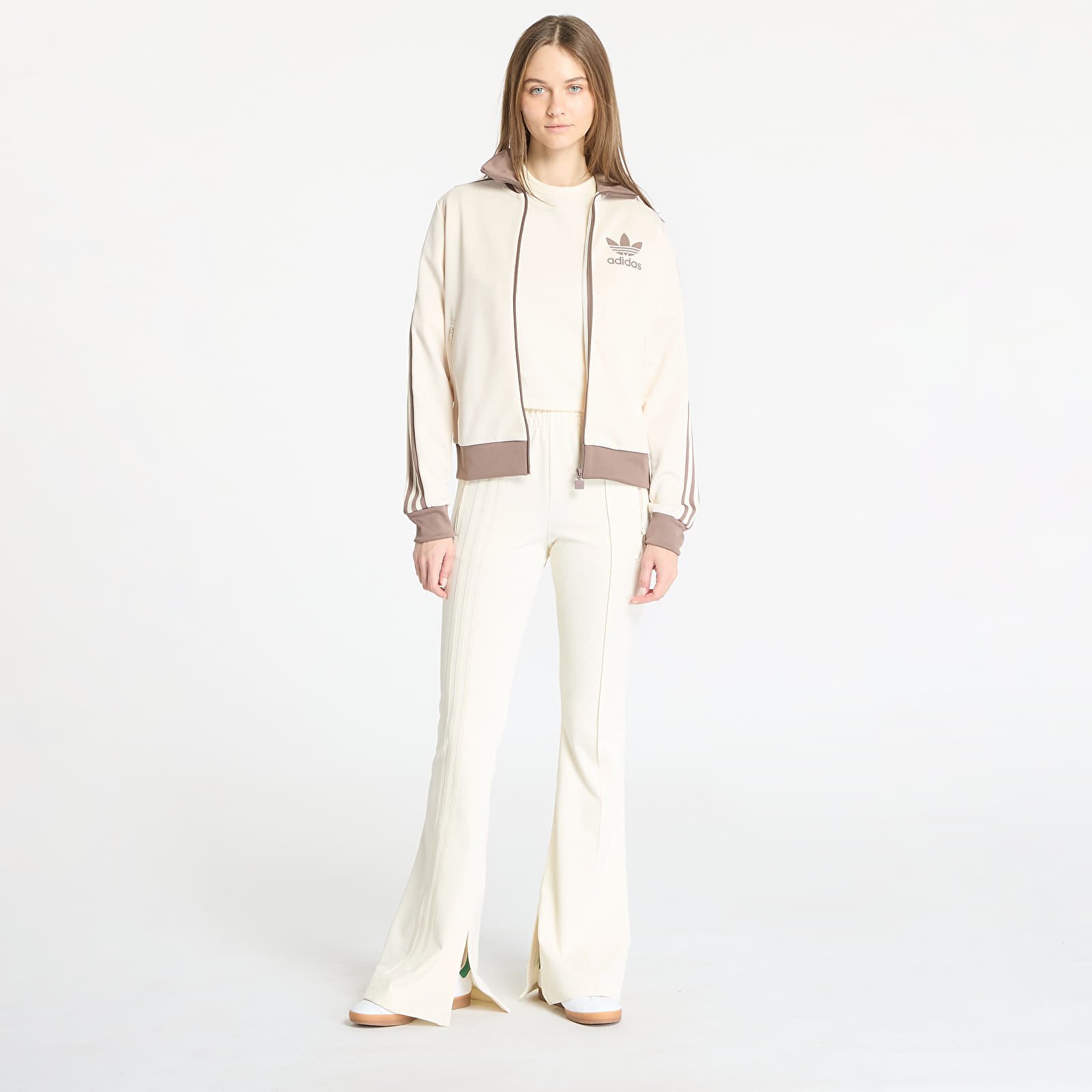 Женски потници adidas Adicolor Classic Track Top Wonder White/ Trace Brown