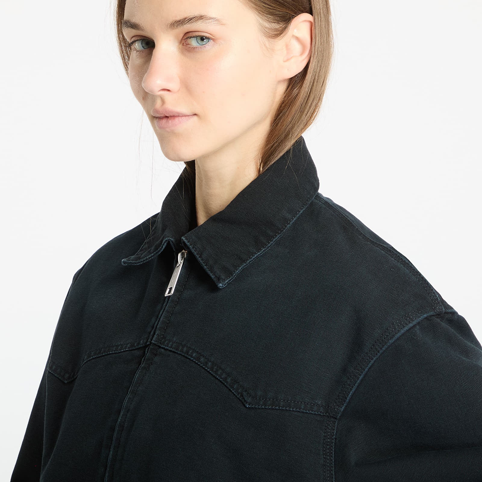 Miesten takit Carhartt WIP OG Santa Fe Jacket UNISEX Black/ Black Stone Canvas