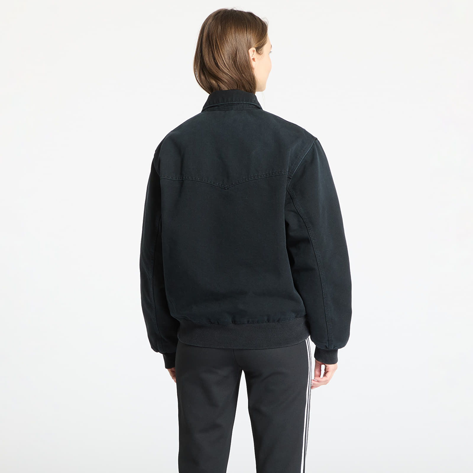 Miesten takit Carhartt WIP OG Santa Fe Jacket UNISEX Black/ Black Stone Canvas