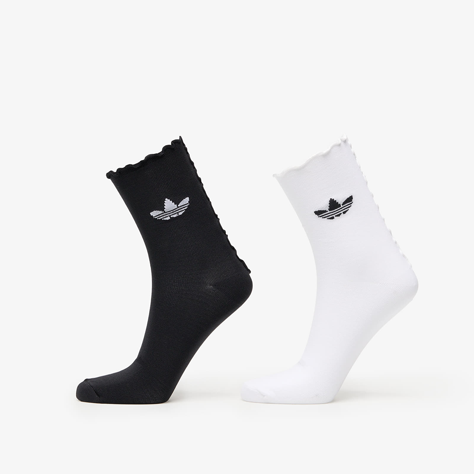 Calcetines para hombre adidas Ruffle Socks 2-Pack White/ Black