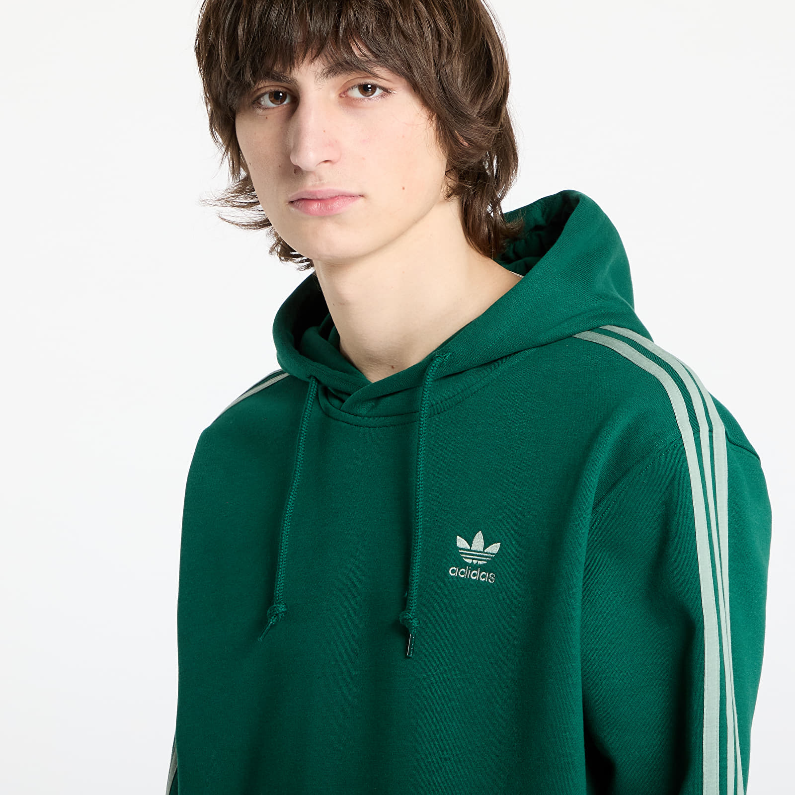 Sudaderas de hombre adidas Adicolor Classics 3-Stripes Hoody Collegiate Green