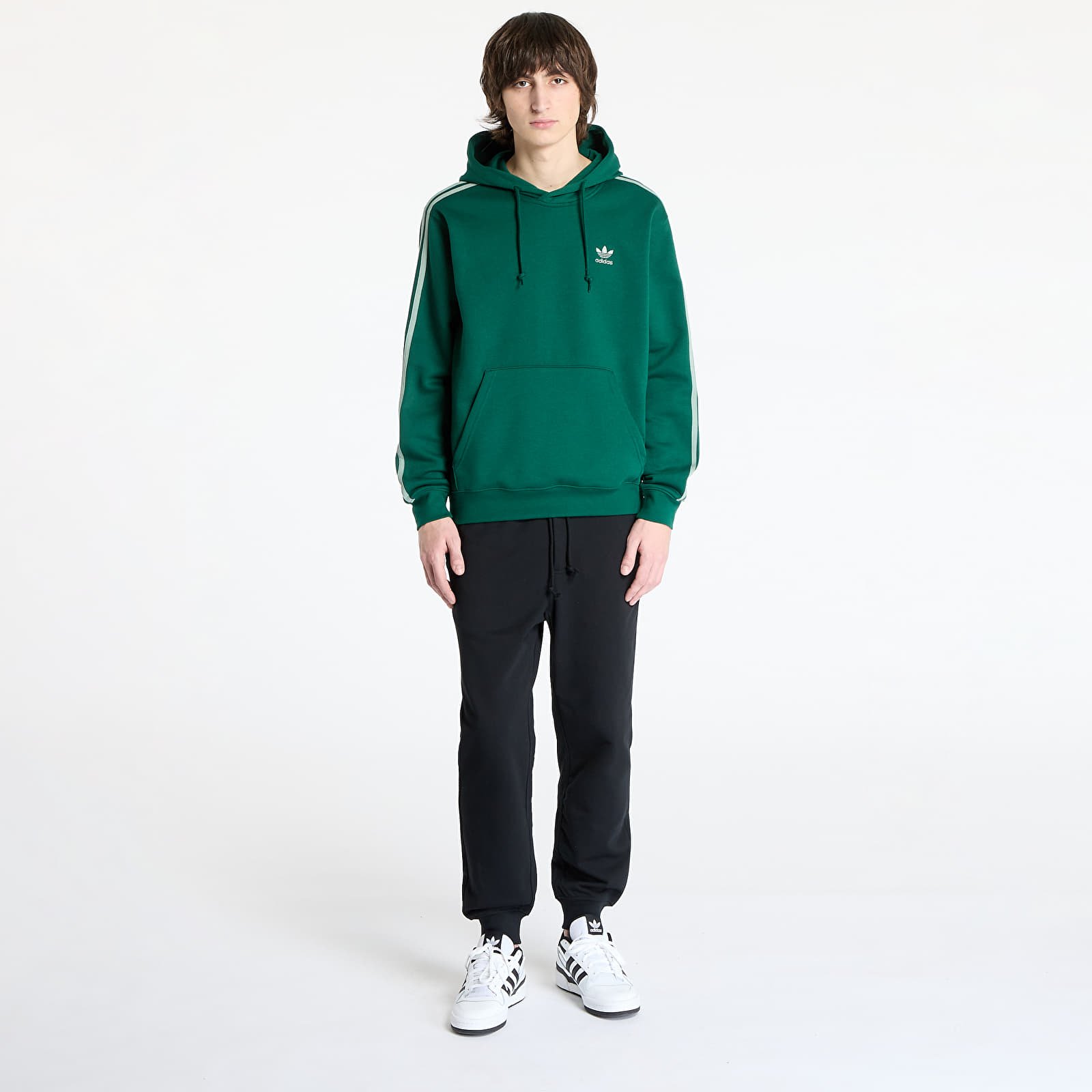 Sudaderas de hombre adidas Adicolor Classics 3-Stripes Hoody Collegiate Green