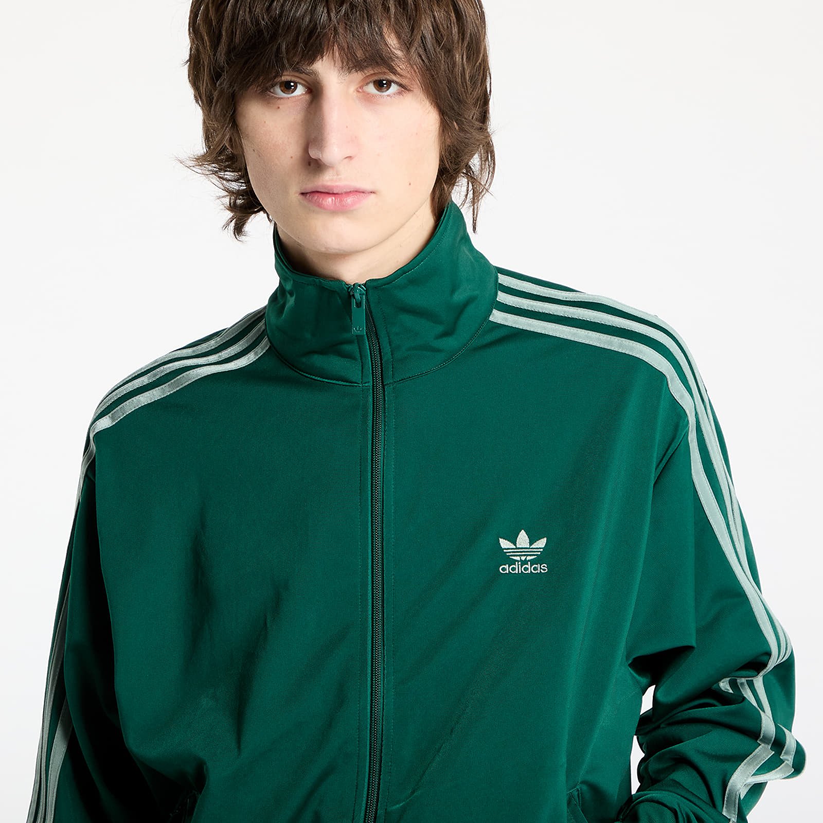 Men's sweatshirts adidas Firebird Adicolor Tracktop Collegiate Green
