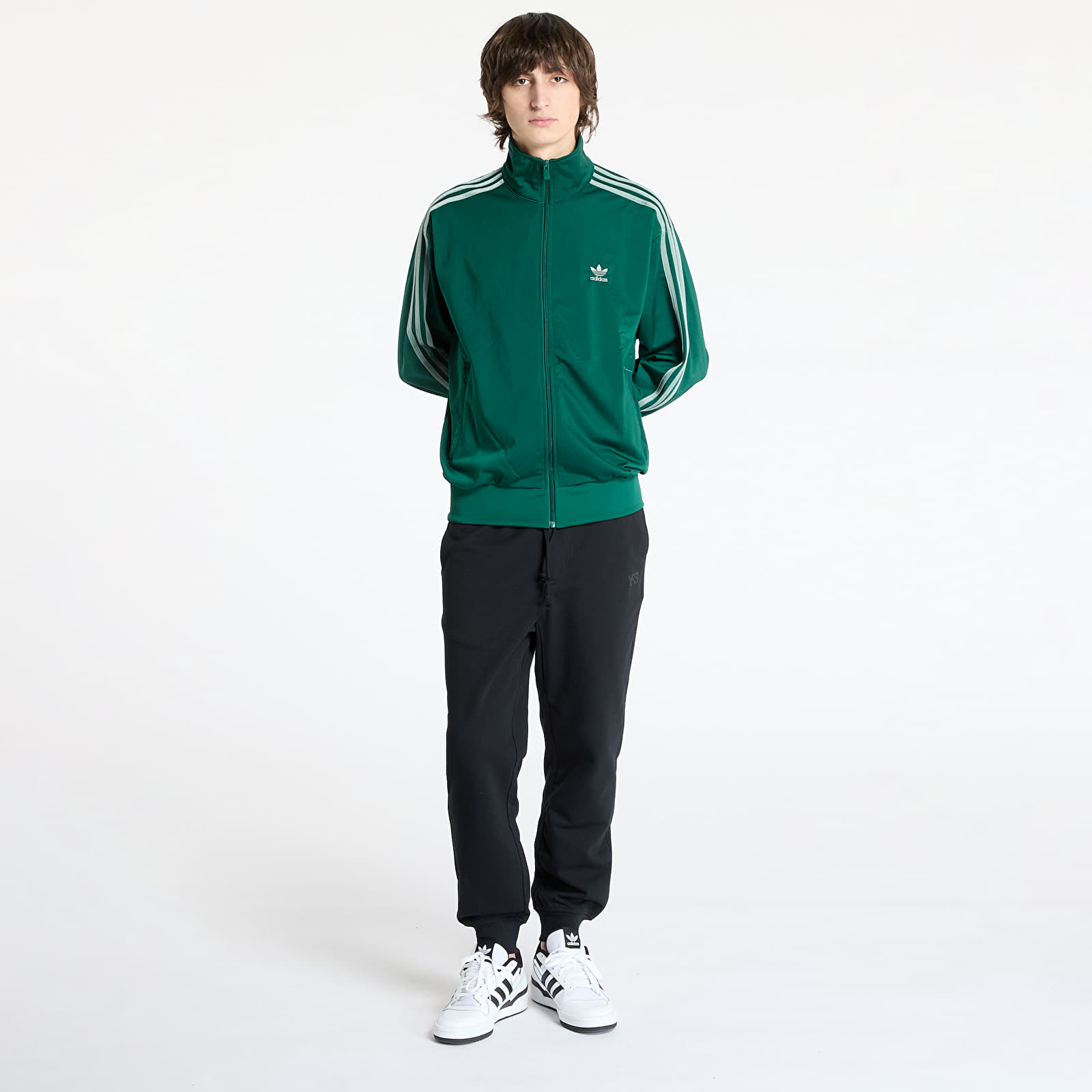 Men's sweatshirts adidas Firebird Adicolor Tracktop Collegiate Green