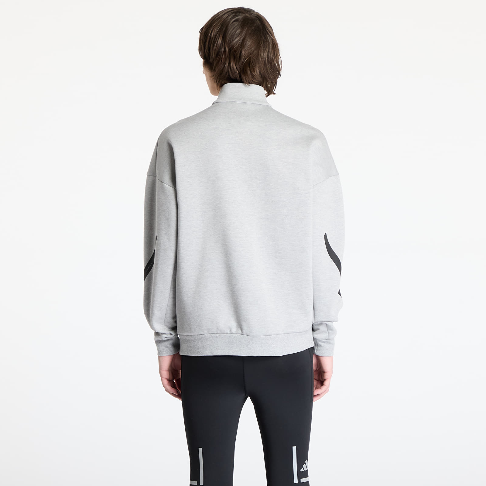 Moške majice adidas Z.N.E. Half Zip Hoodie Grey/ Medium Grey Heather