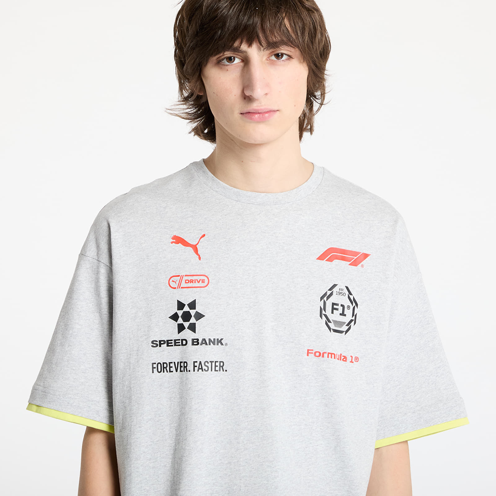 Puma T-shirt Puma F1 Racing Tee Light Gray Heather XL - 2