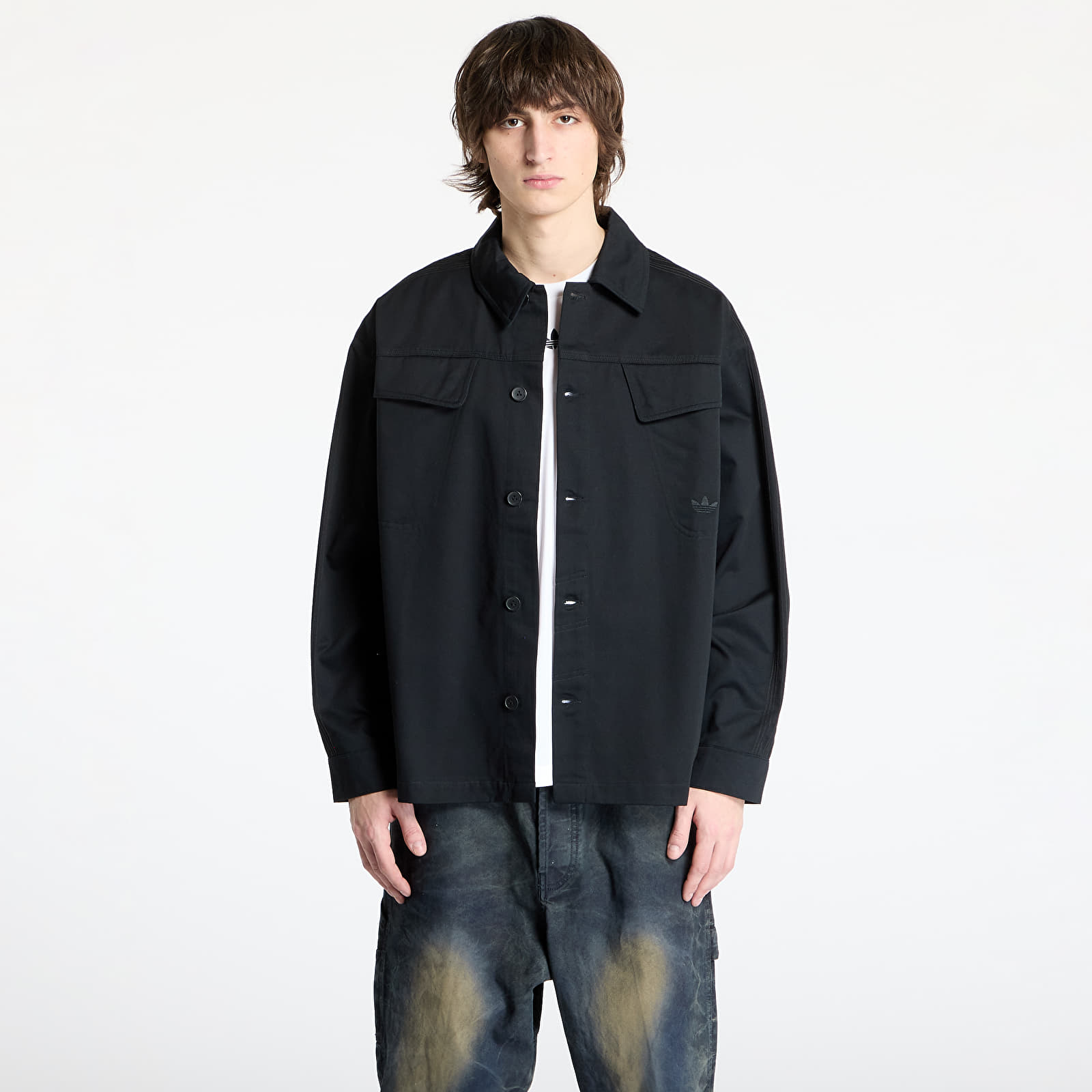 Men's shirts adidas Premium Essentials Workwear Overshirt Black
