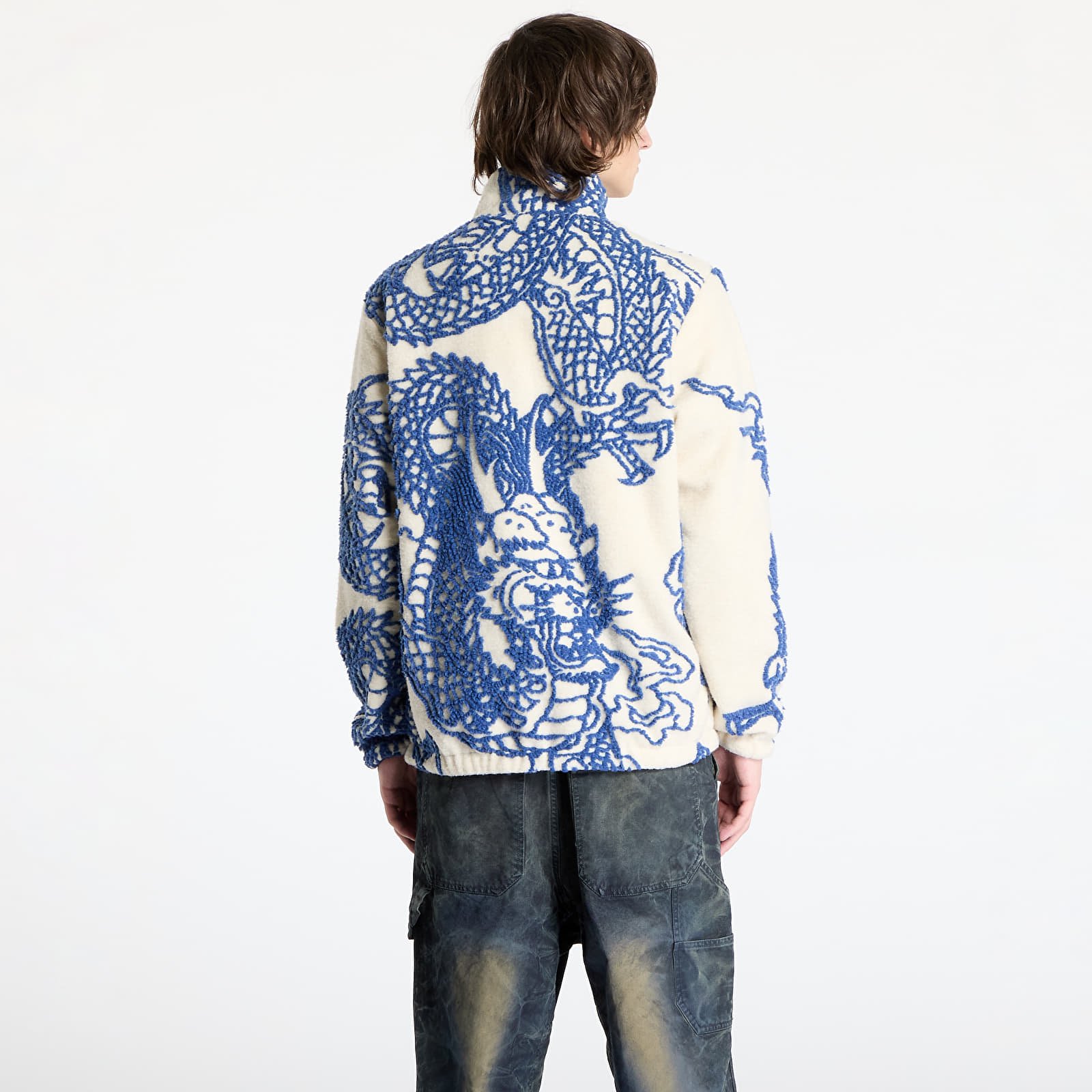 Férfi kabátok RIPNDIP Haku Reversible Jacket Off White/ Navy