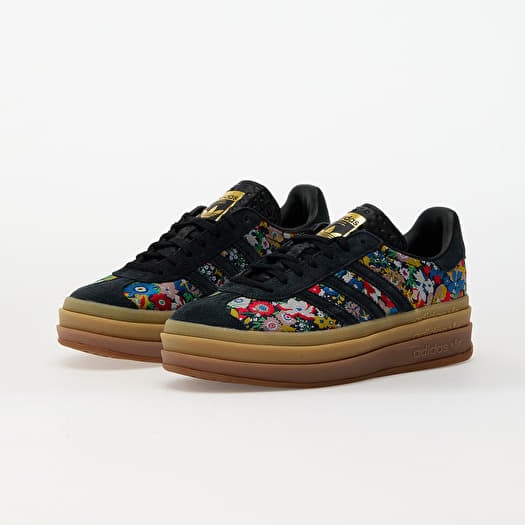 adidas x Liberty London Gazelle Bold W Core Black/ Supplier Color/ Gold Metalic | Queens adidas x Liberty London Gazelle Bold W Core Black/ Supplier Color/ Gold Metalic | Queens