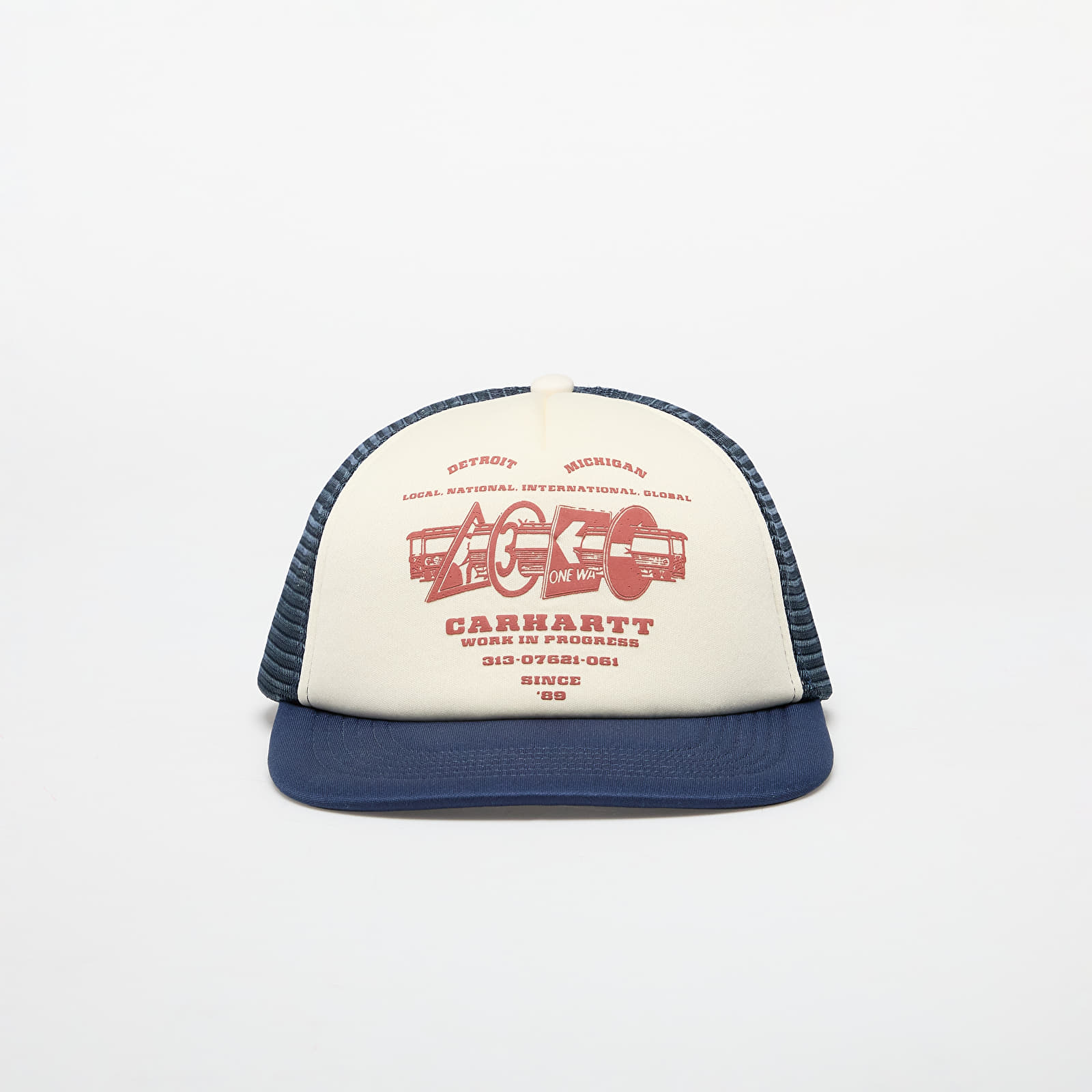 Gorras Carhartt WIP Runaway Trucker Cap Natural/ Blue