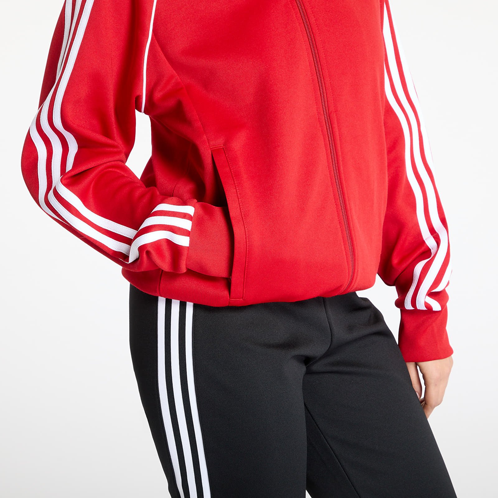 Pánske mikiny adidas SST Adicolor Classics Tracktop UNISEX Better Scarlet/ White