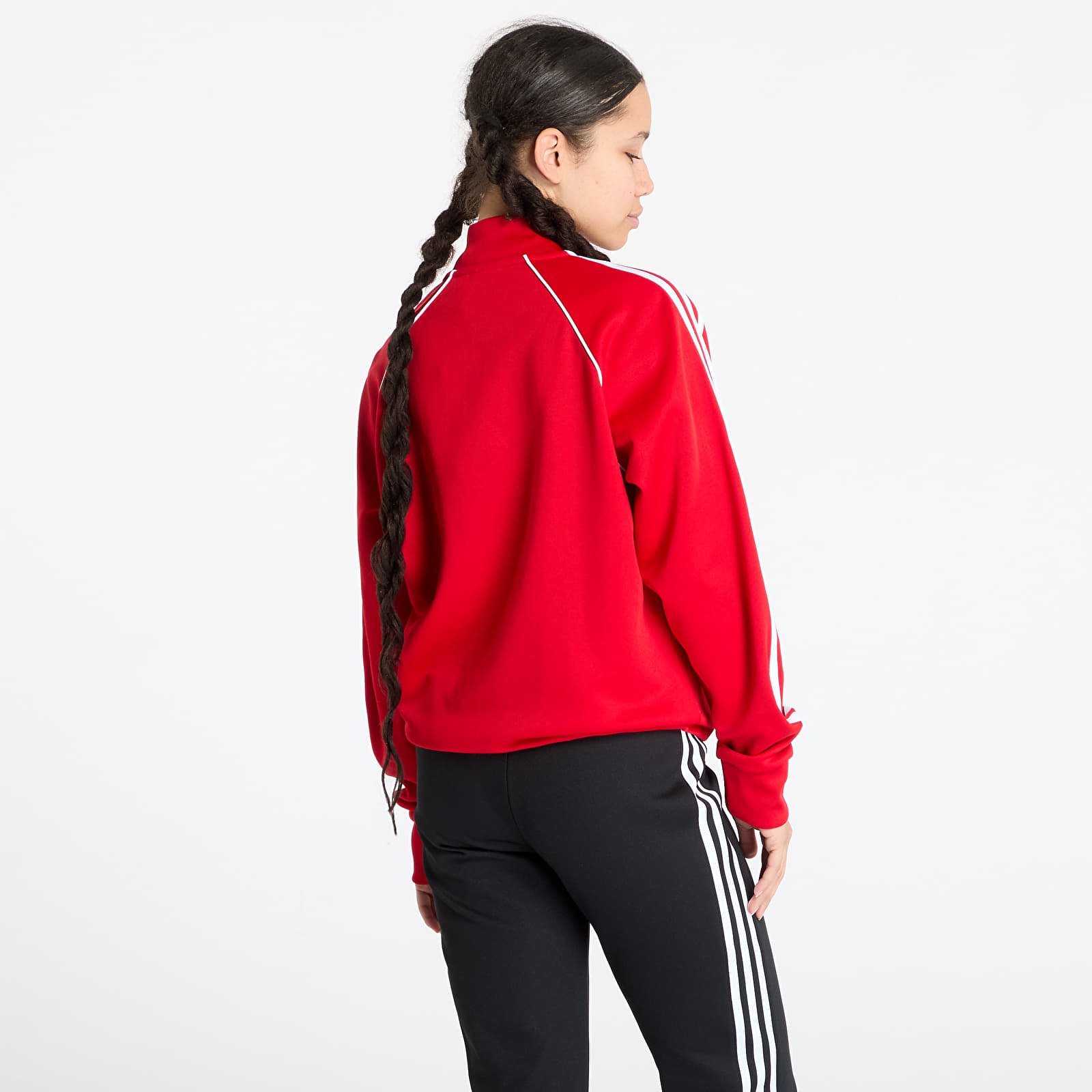 Pánske mikiny adidas SST Adicolor Classics Tracktop UNISEX Better Scarlet/ White