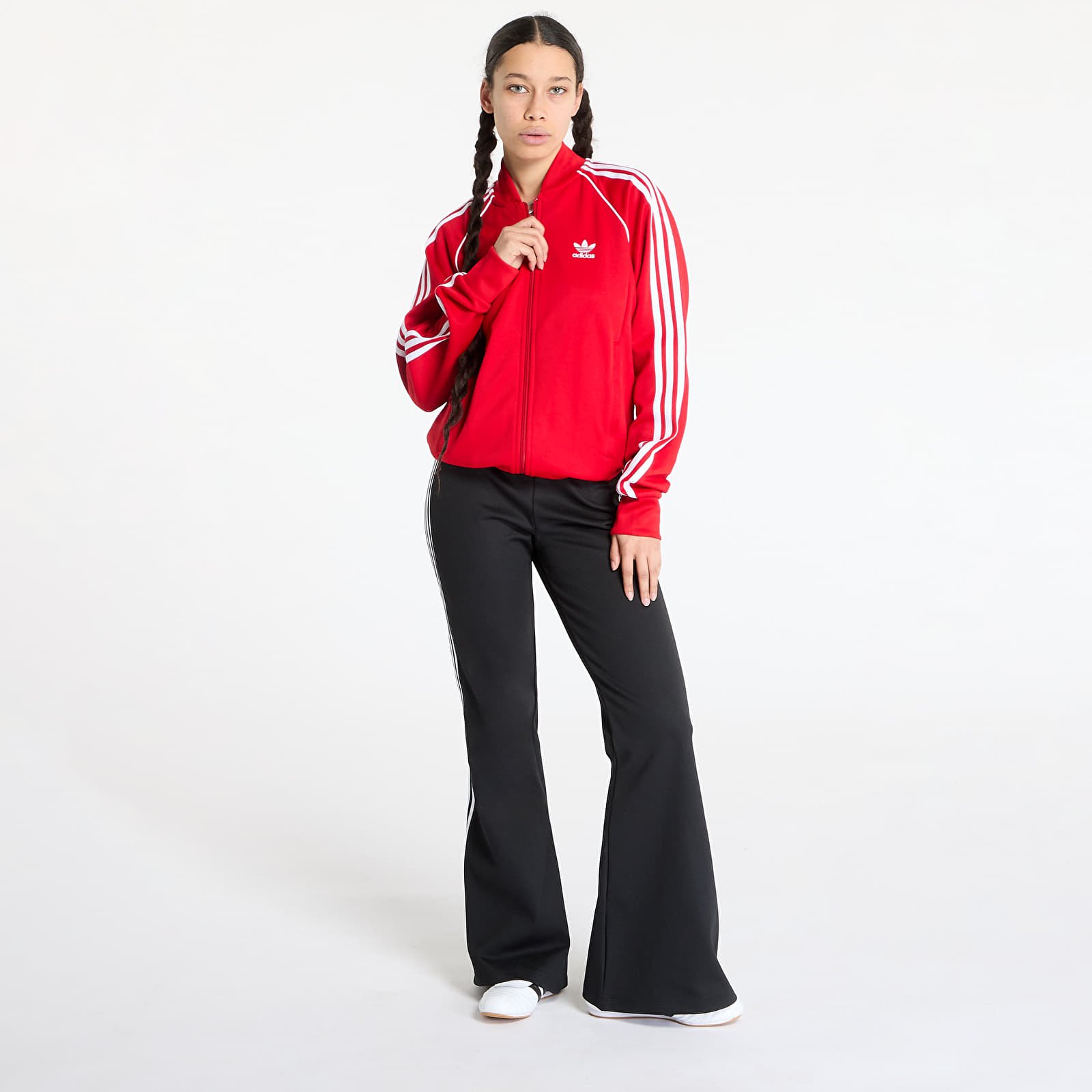 Pánske mikiny adidas SST Adicolor Classics Tracktop UNISEX Better Scarlet/ White
