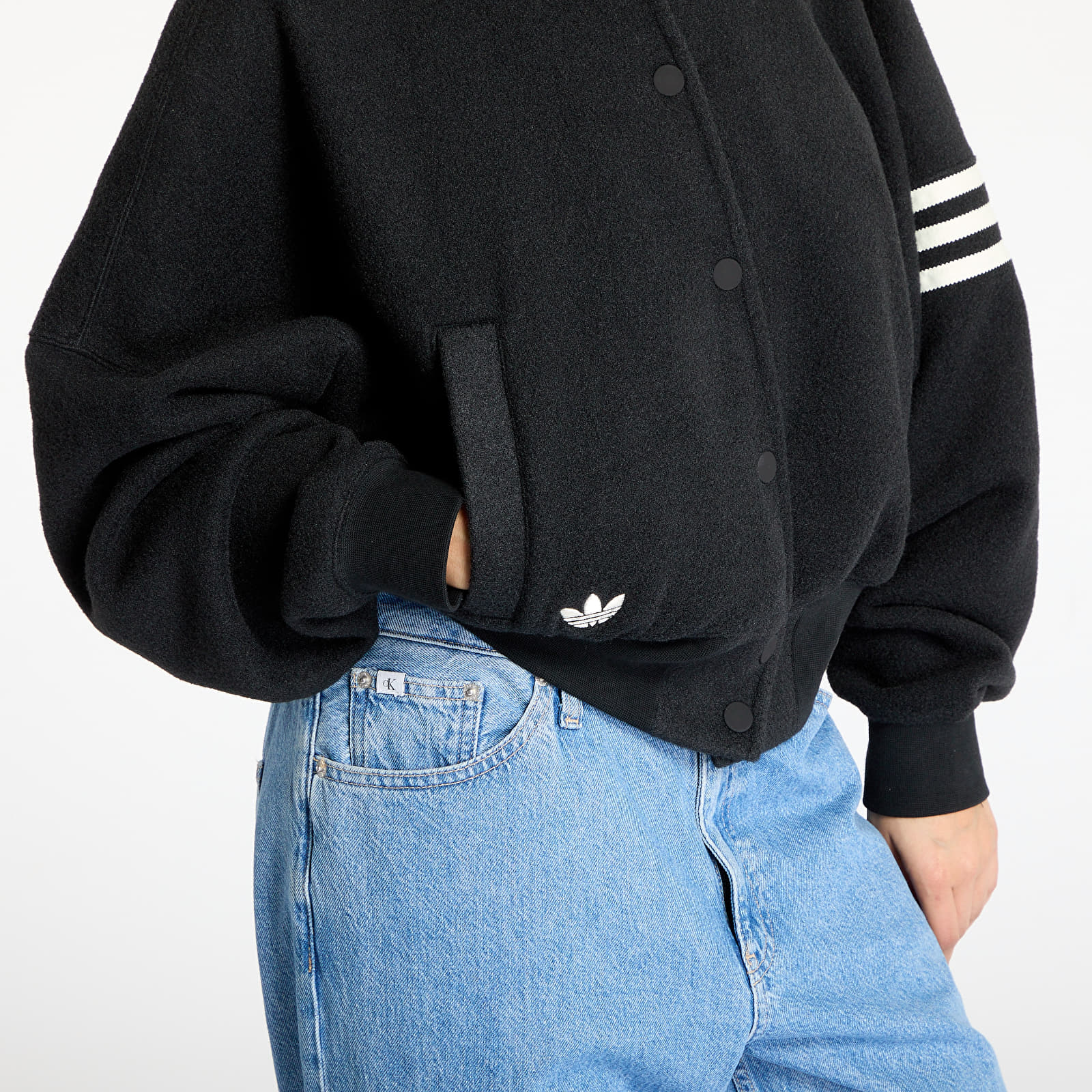 Women's jackets adidas Neuclassics Boucle Bomber Jacket Black/ Black/ Cream White
