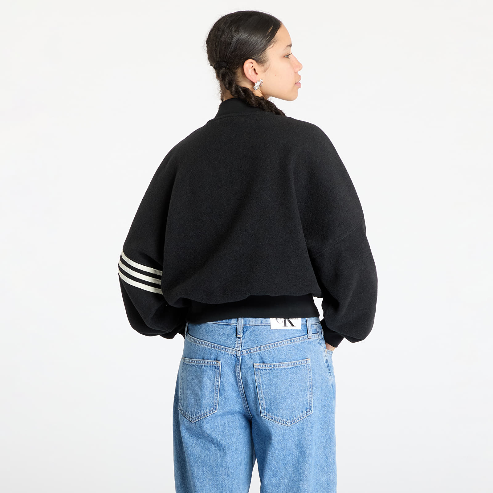 Women's jackets adidas Neuclassics Boucle Bomber Jacket Black/ Black/ Cream White