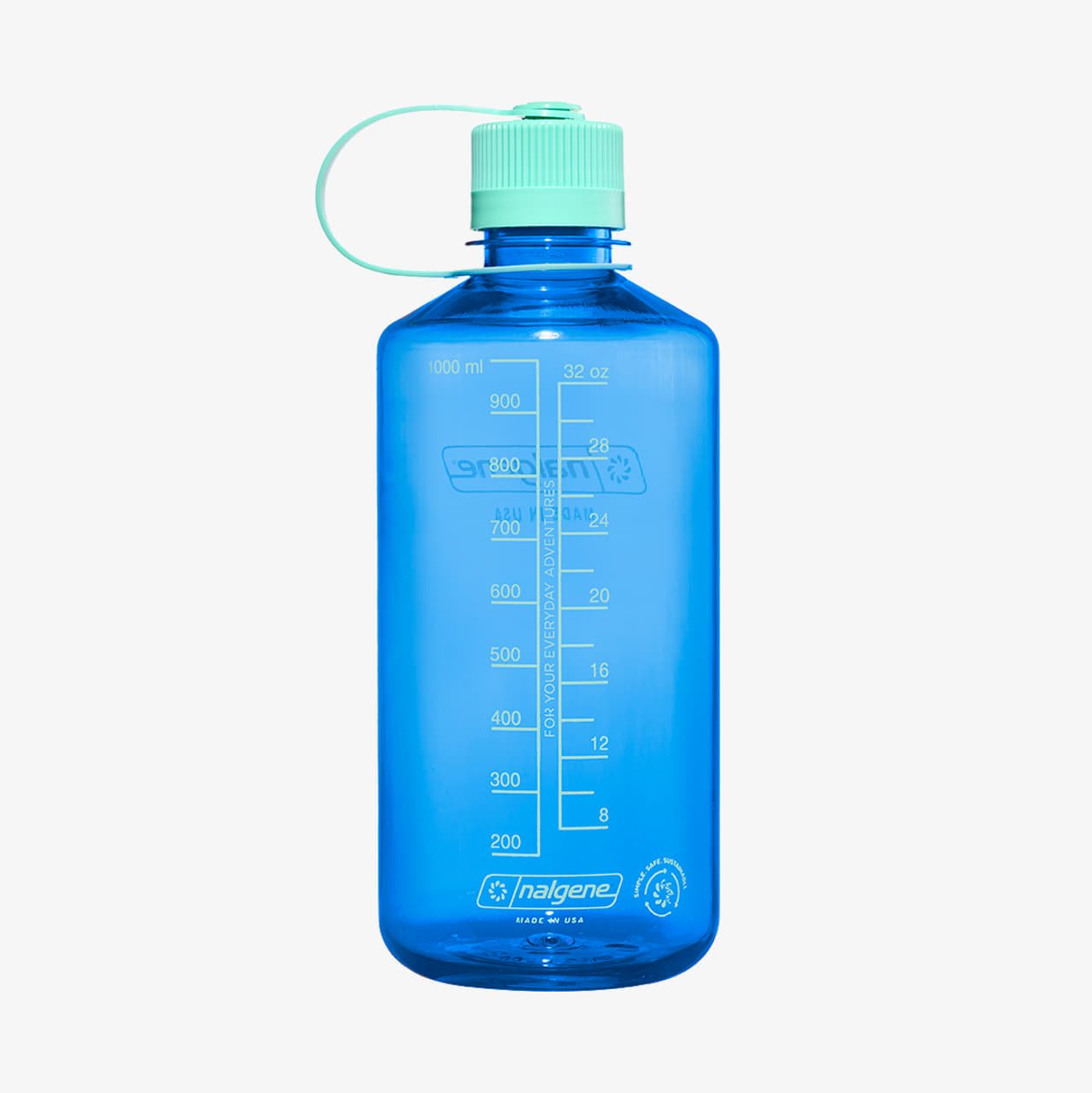 Láhve na pití Nalgene 1000ml Narrow Mouth Sustain Water Bottle Cornflower Blue