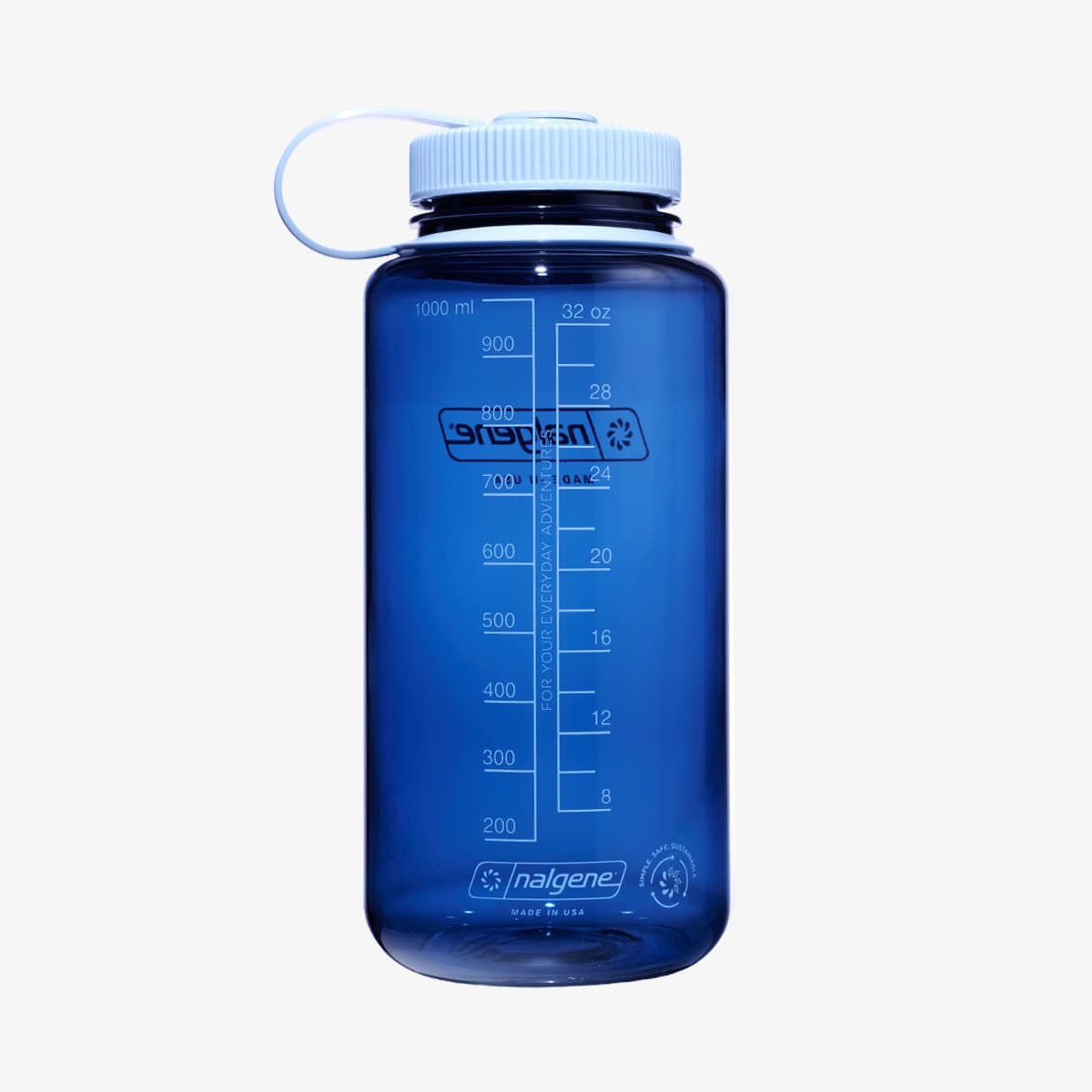 Nalgene 1000ml Wide Mouth Sustain Water Bottle Indigo Universal