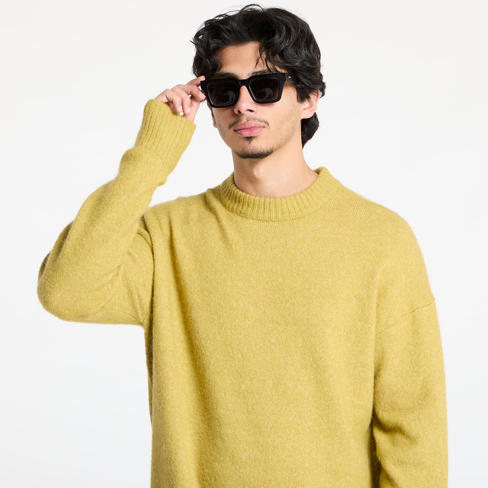 Pánske svetre Calvin Klein Jeans Warm Texture Sweater Green