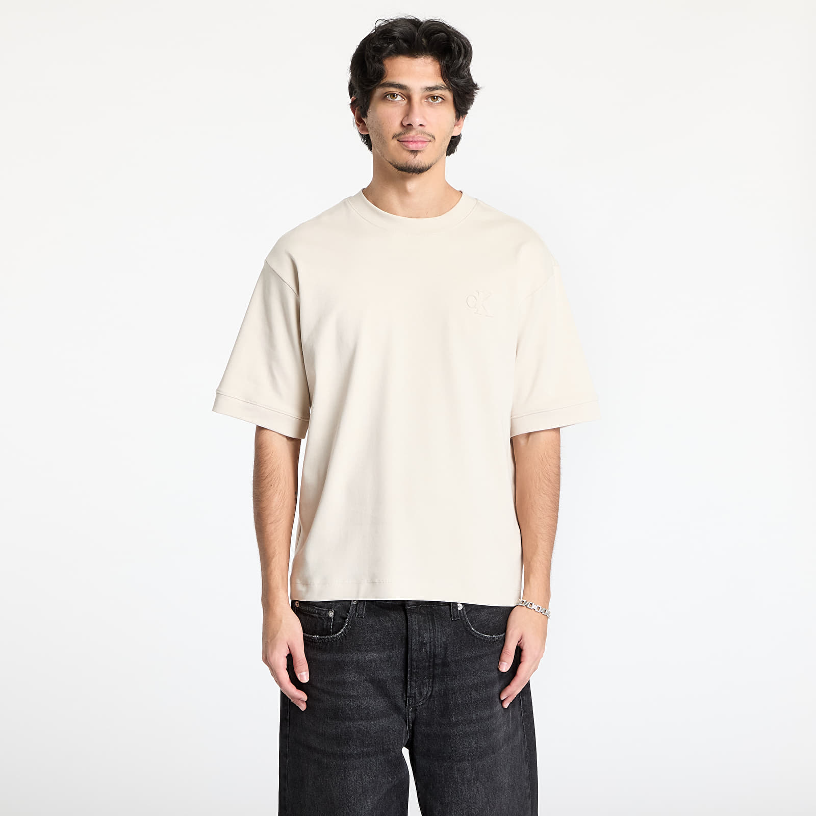 Camisetas hombre Calvin Klein Jeans Interlock Tee Gray