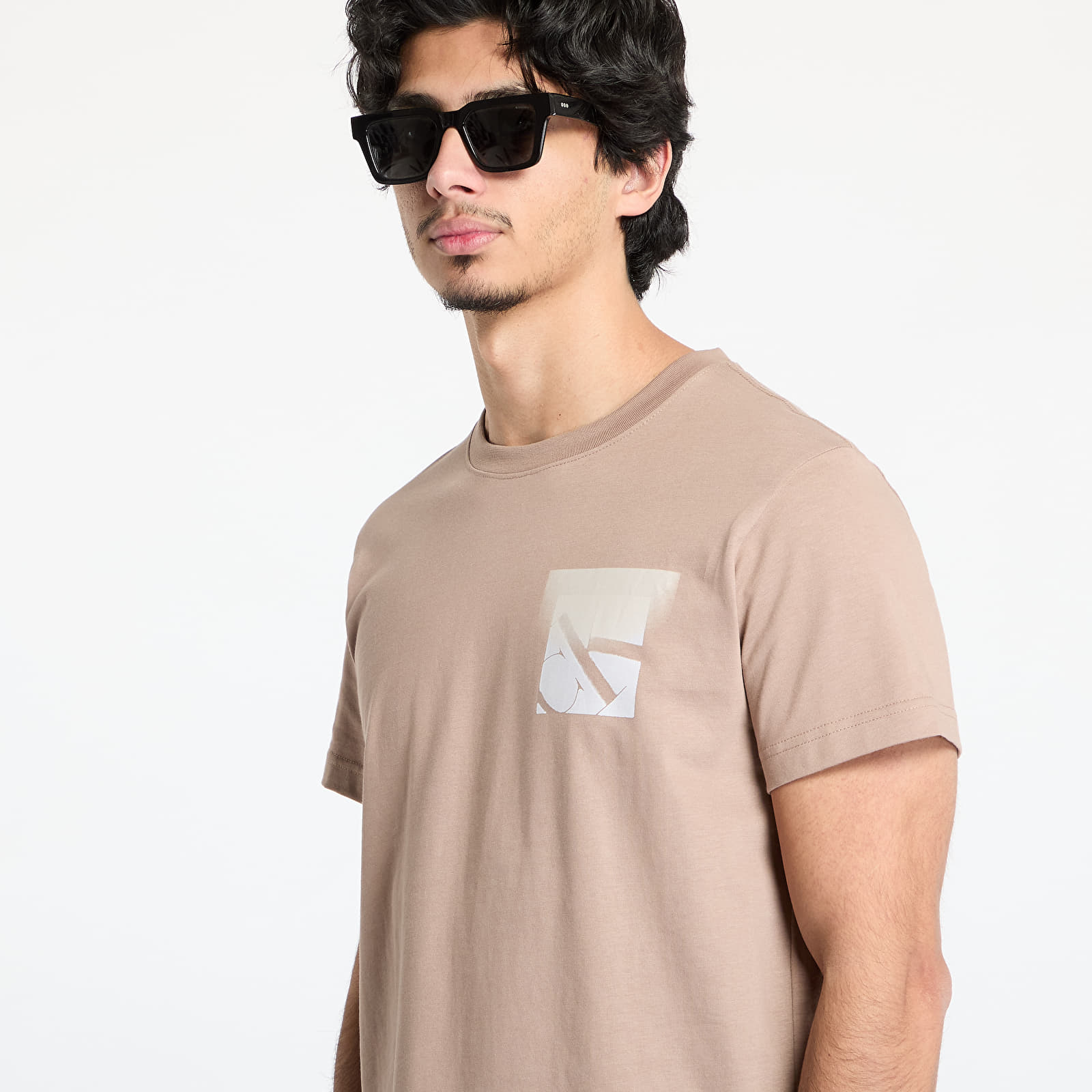 Pánská trička Calvin Klein Jeans Soft Box Monogram Tee Taupe Gray