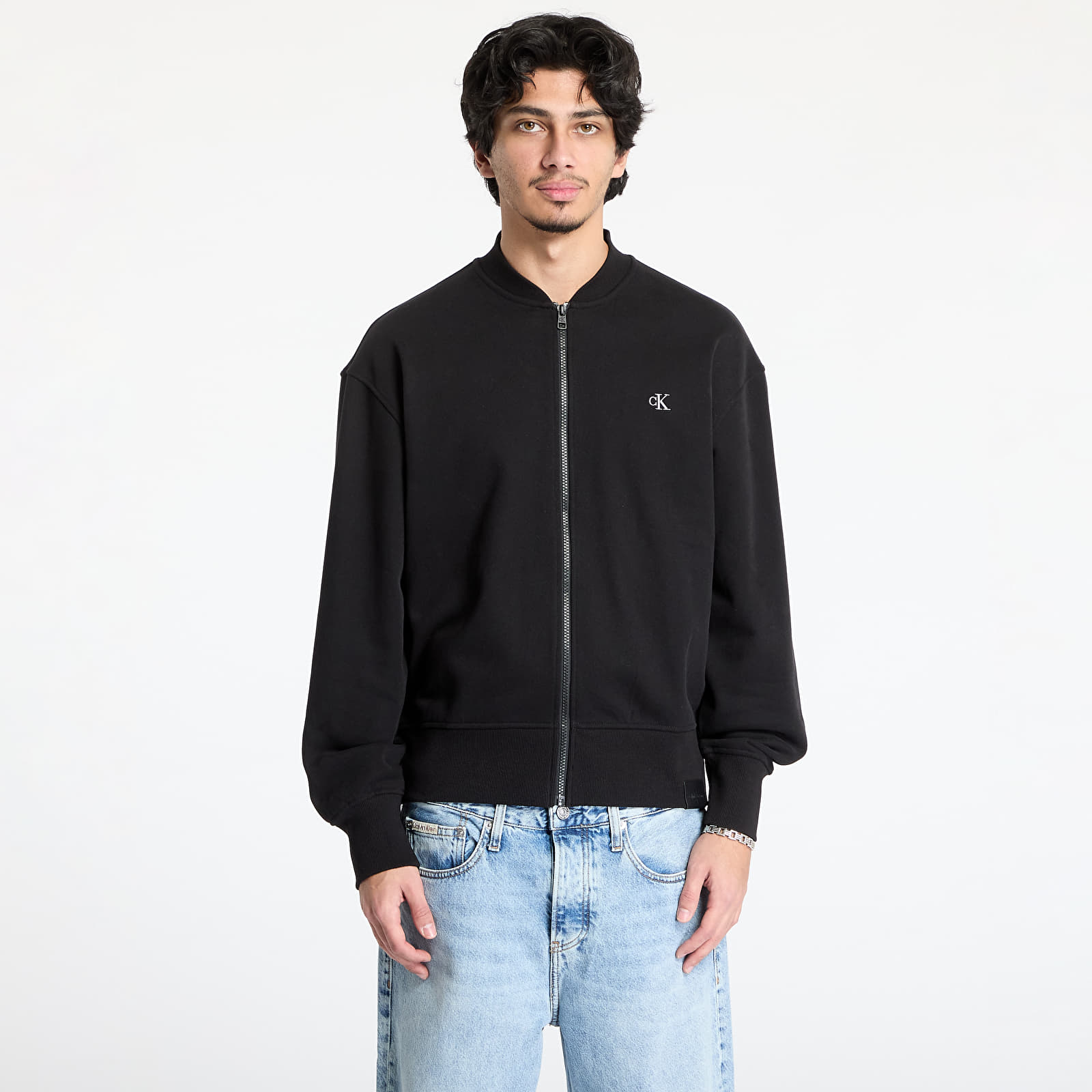 Felpe da uomo Calvin Klein Jeans Heavyweight Ck Embro Sweatshirt Black