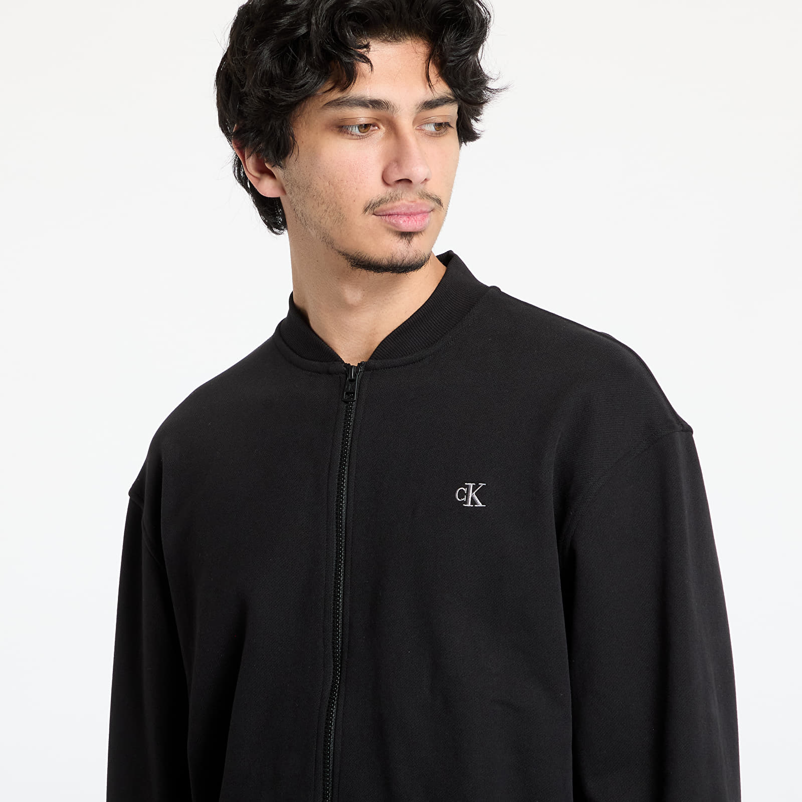 Felpe da uomo Calvin Klein Jeans Heavyweight Ck Embro Sweatshirt Black