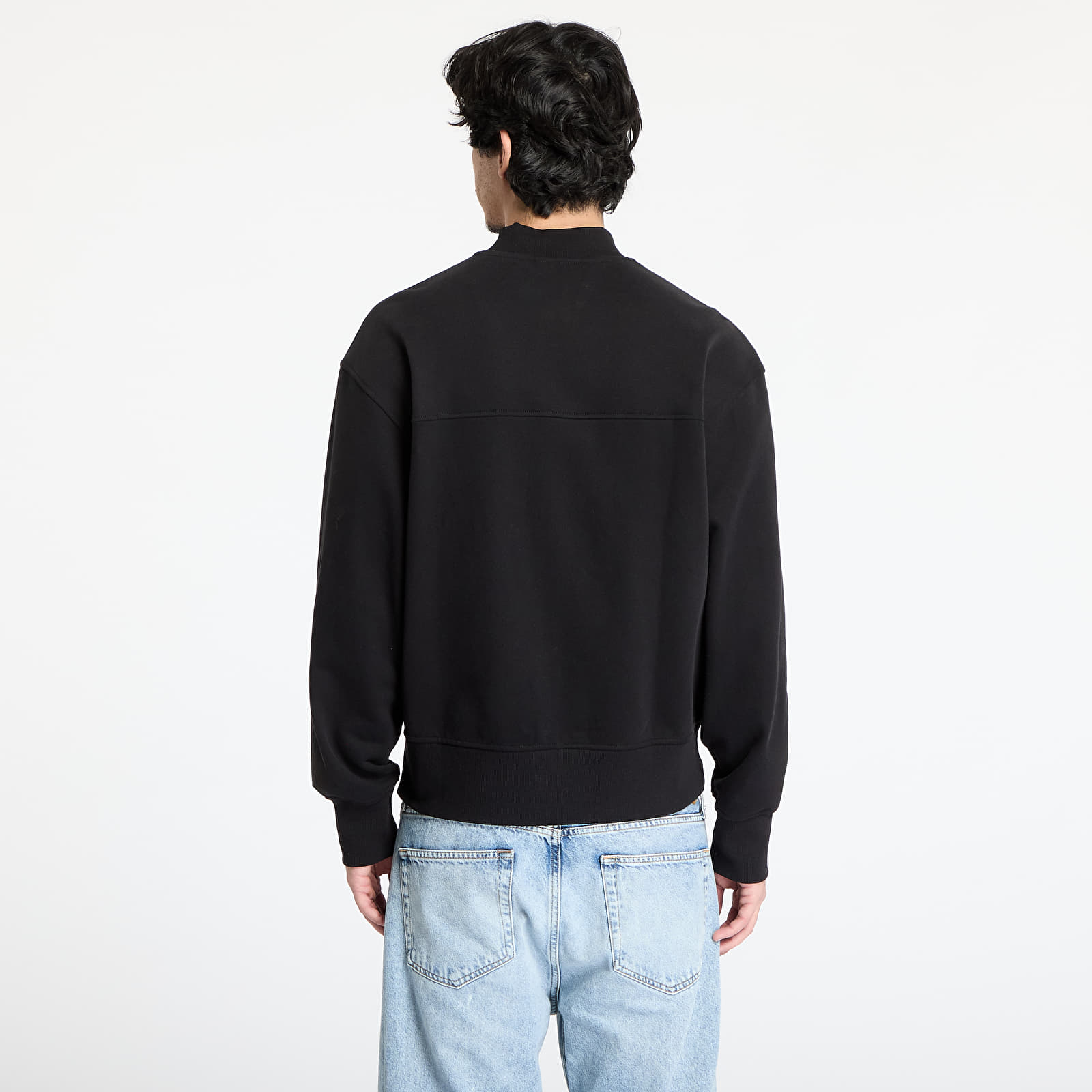 Felpe da uomo Calvin Klein Jeans Heavyweight Ck Embro Sweatshirt Black
