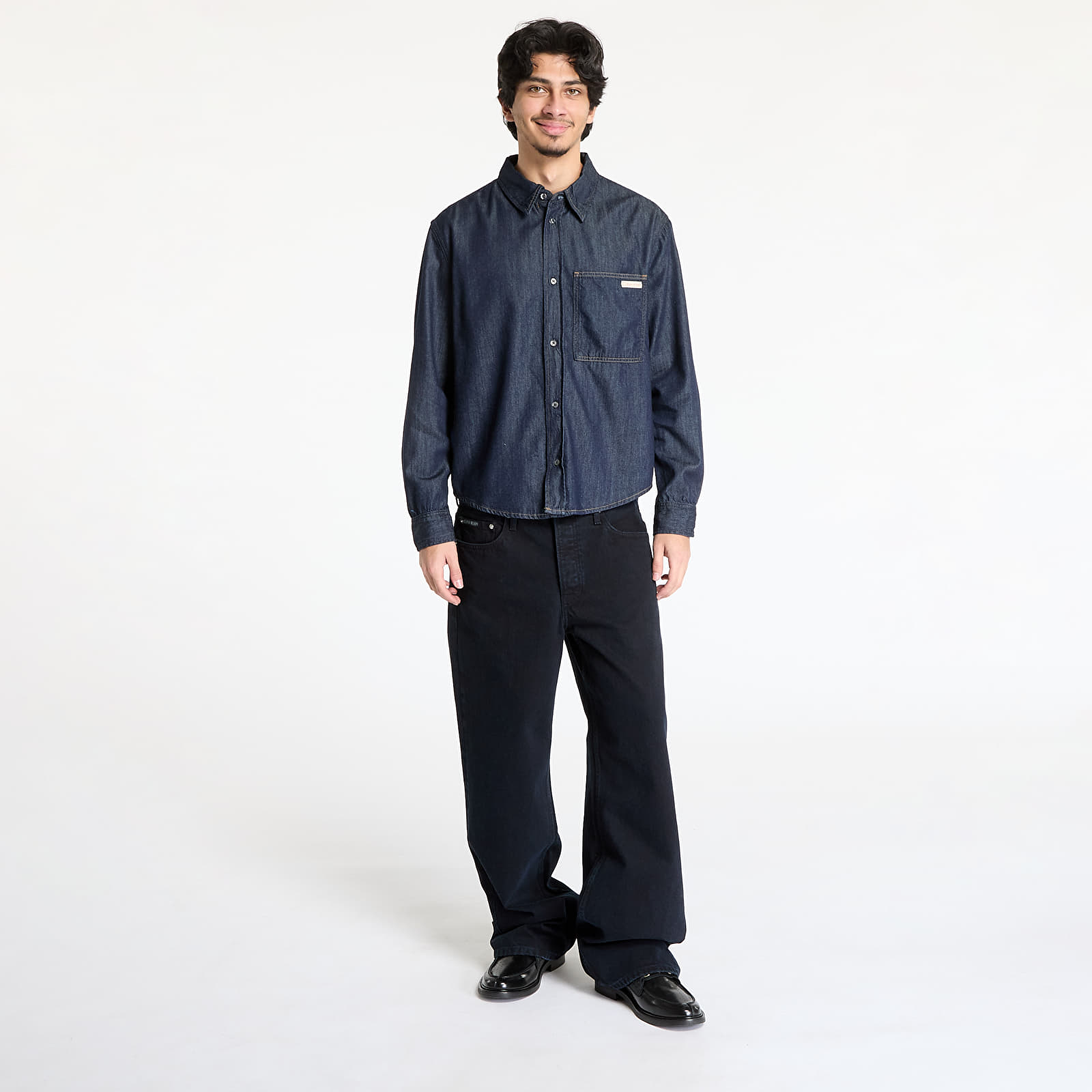 Pánske košele Calvin Klein Jeans Regular Denim Shirt Denim
