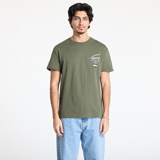 Majica Tommy Jeans Regular Tommy Signature Tee Green