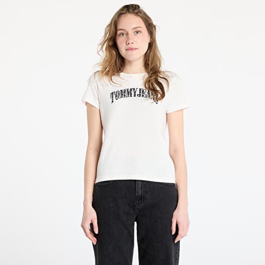 Tommy Jeans Regular Floral Varsity Tee White