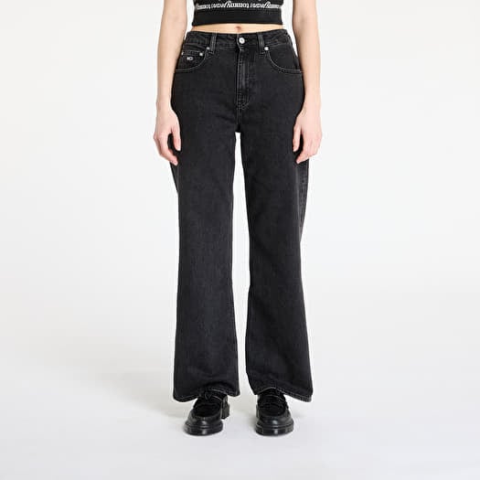 Tommy Jeans Mia Mid Rise Relaxed Straight Jeans Denim Black