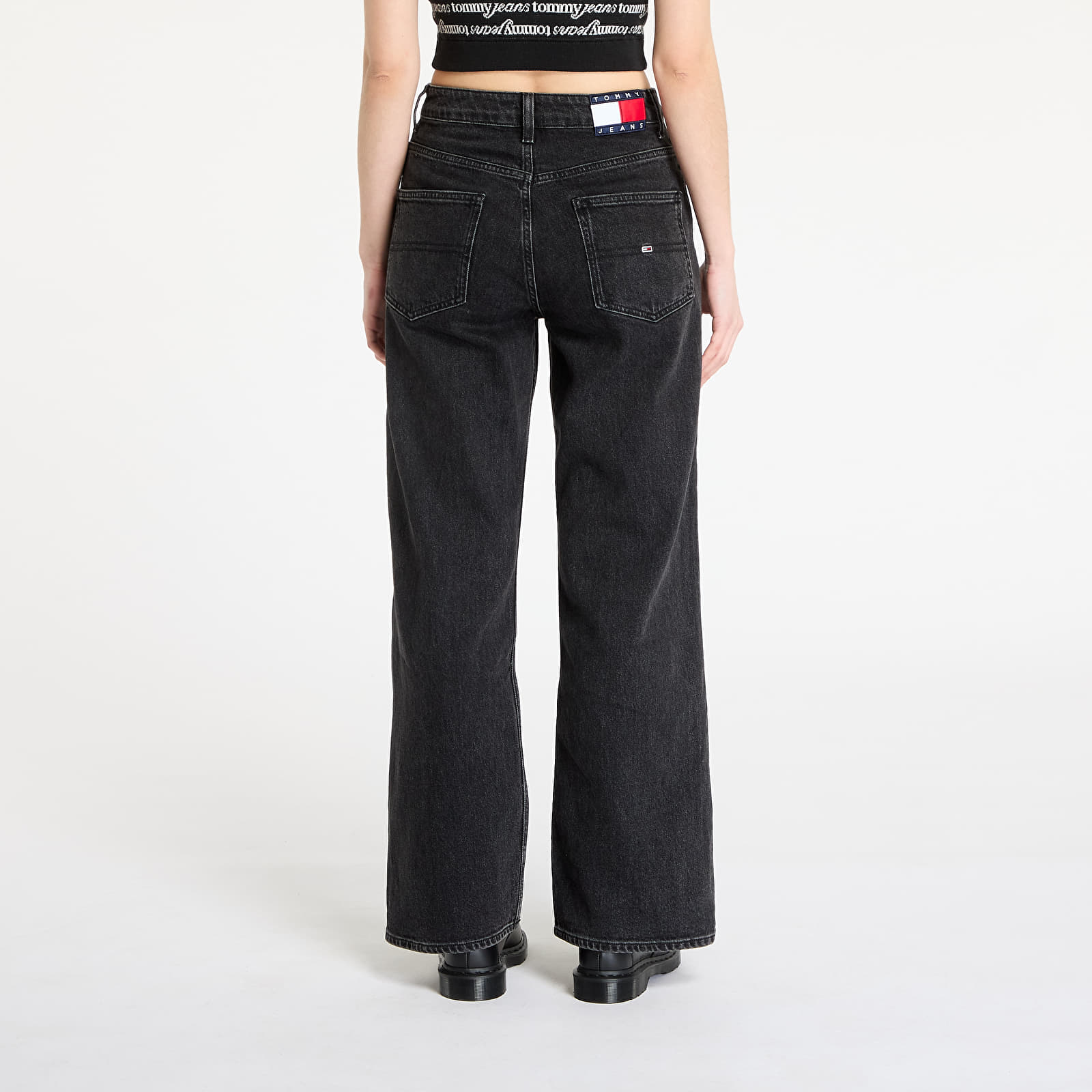 Women's jeans Tommy Jeans Mia Mid Rise Relaxed Straight Jeans Denim Black