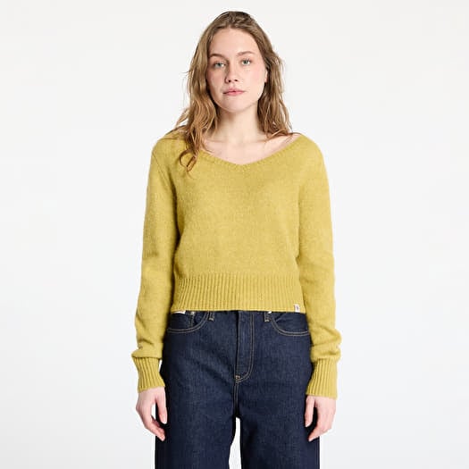 Calvin Klein Jeans Fluffy Yarn V-Neck Sweater Green
