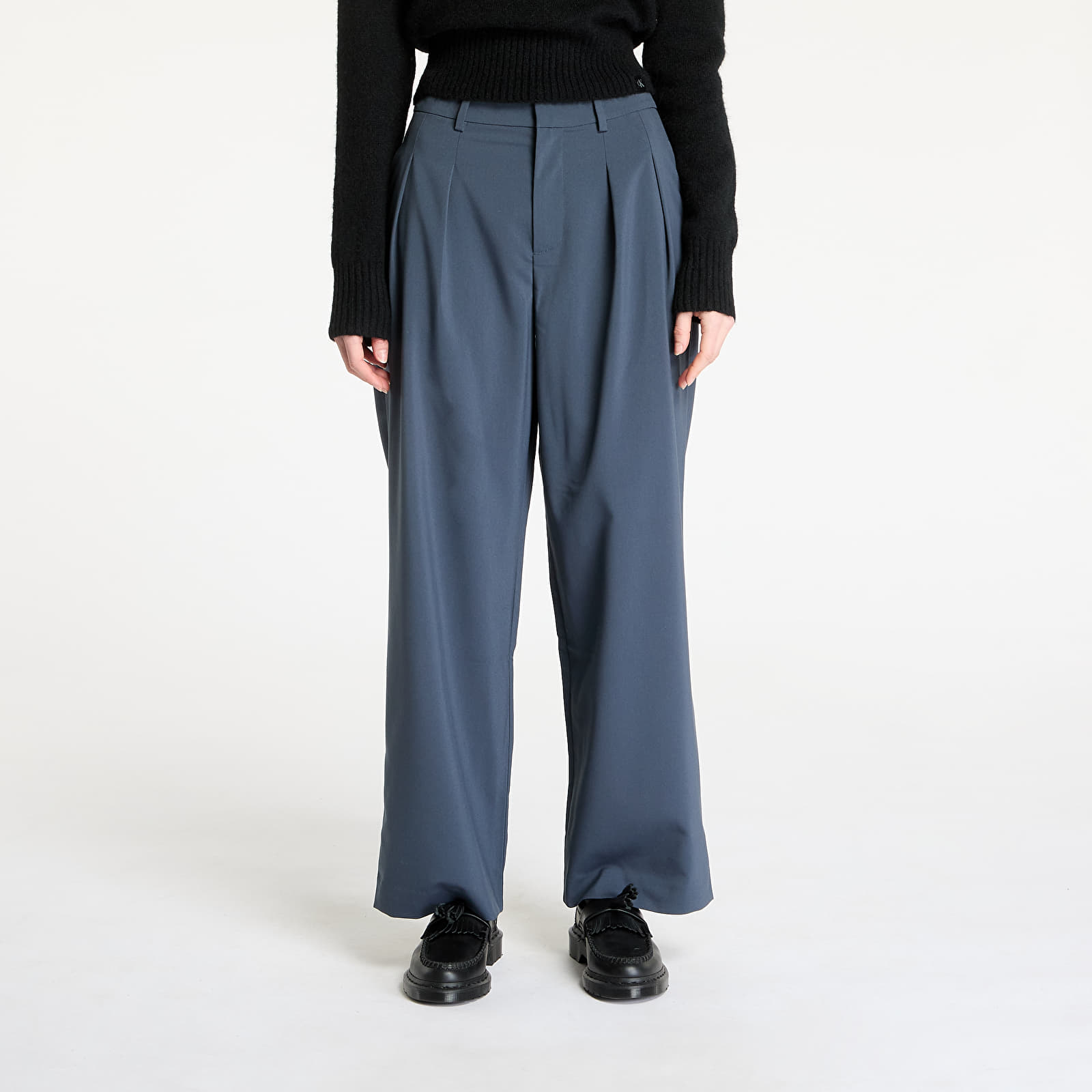 Women's Trousers Calvin Klein Jeans Tailored Wide Leg Pants Blue