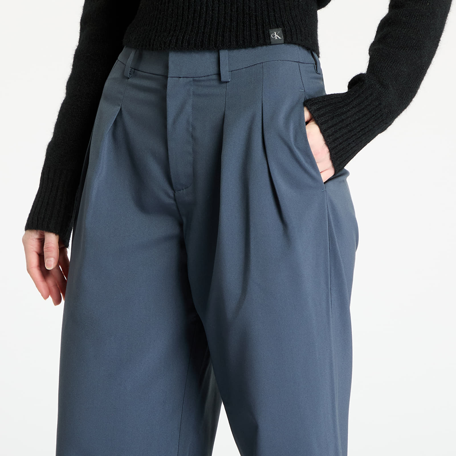 Women's Trousers Calvin Klein Jeans Tailored Wide Leg Pants Blue