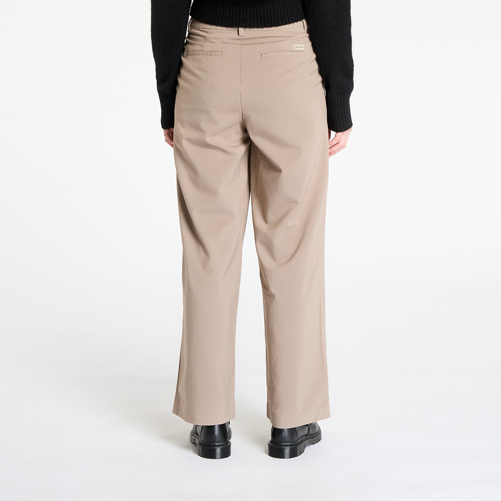 Bukser til kvinder Calvin Klein Jeans Tailored Wide Leg Pants Gray