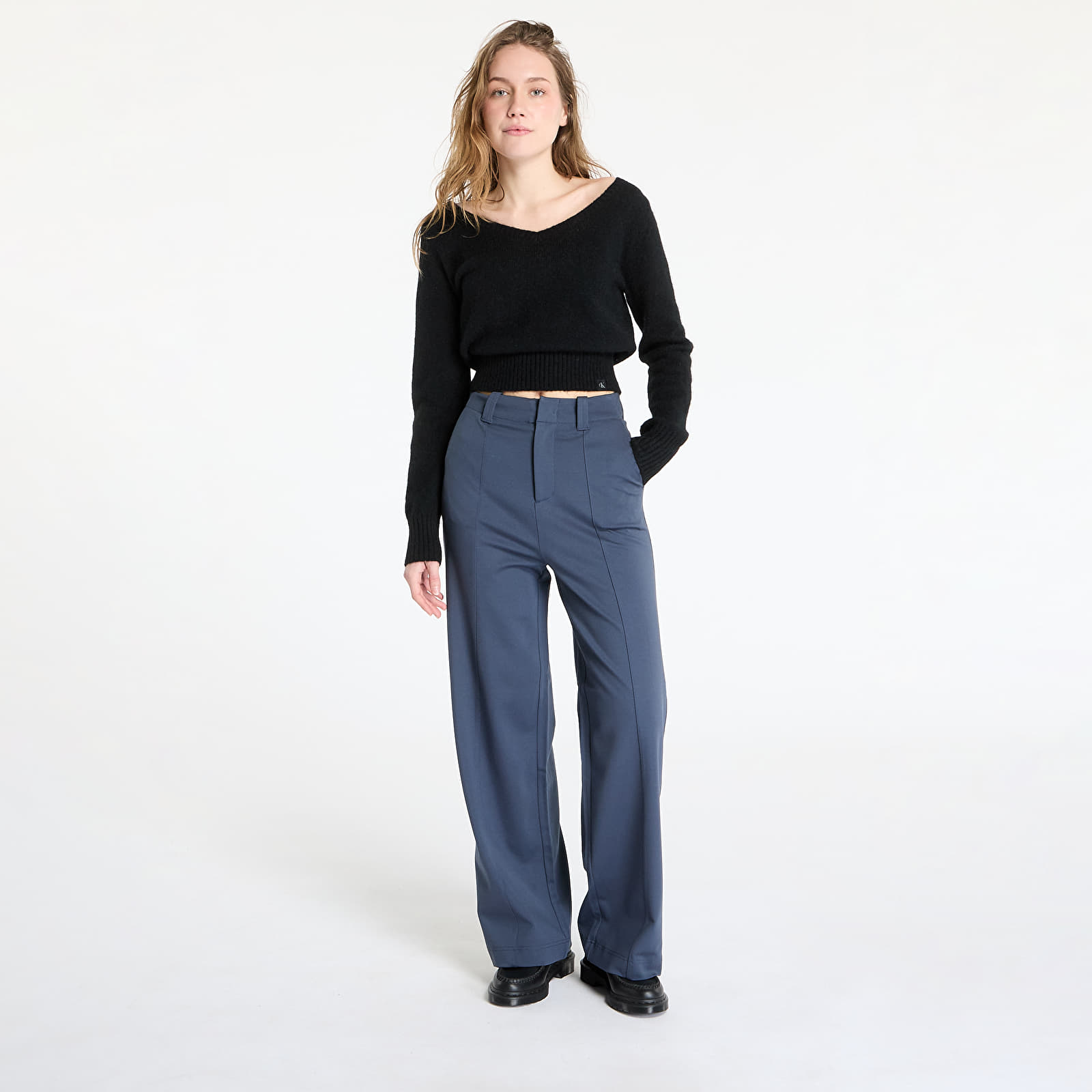 Ženske superge Calvin Klein Jeans Milano Straight Pant Blue