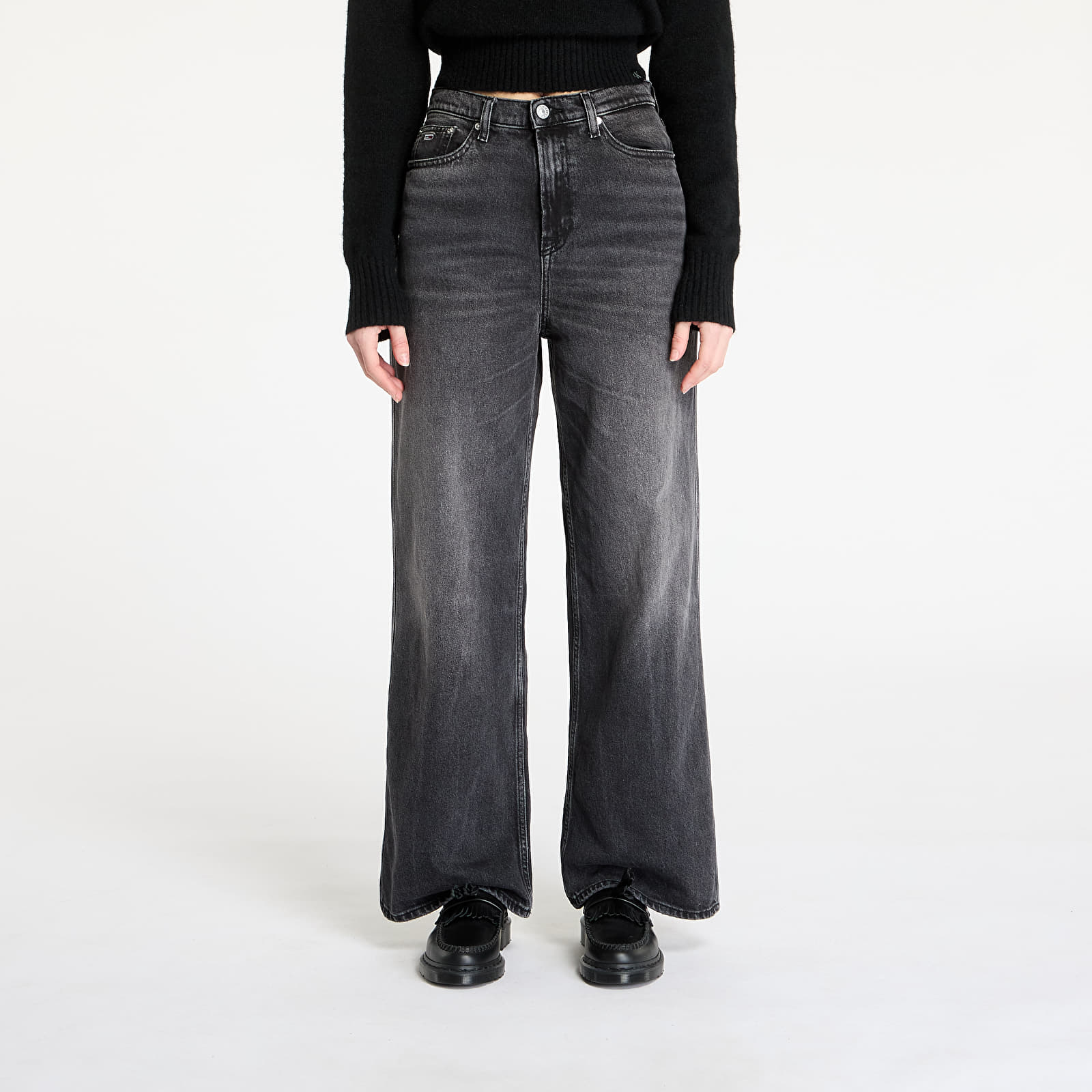 Γυναικεία τζιν Tommy Jeans Claire High Rise Wide Jeans Denim Black