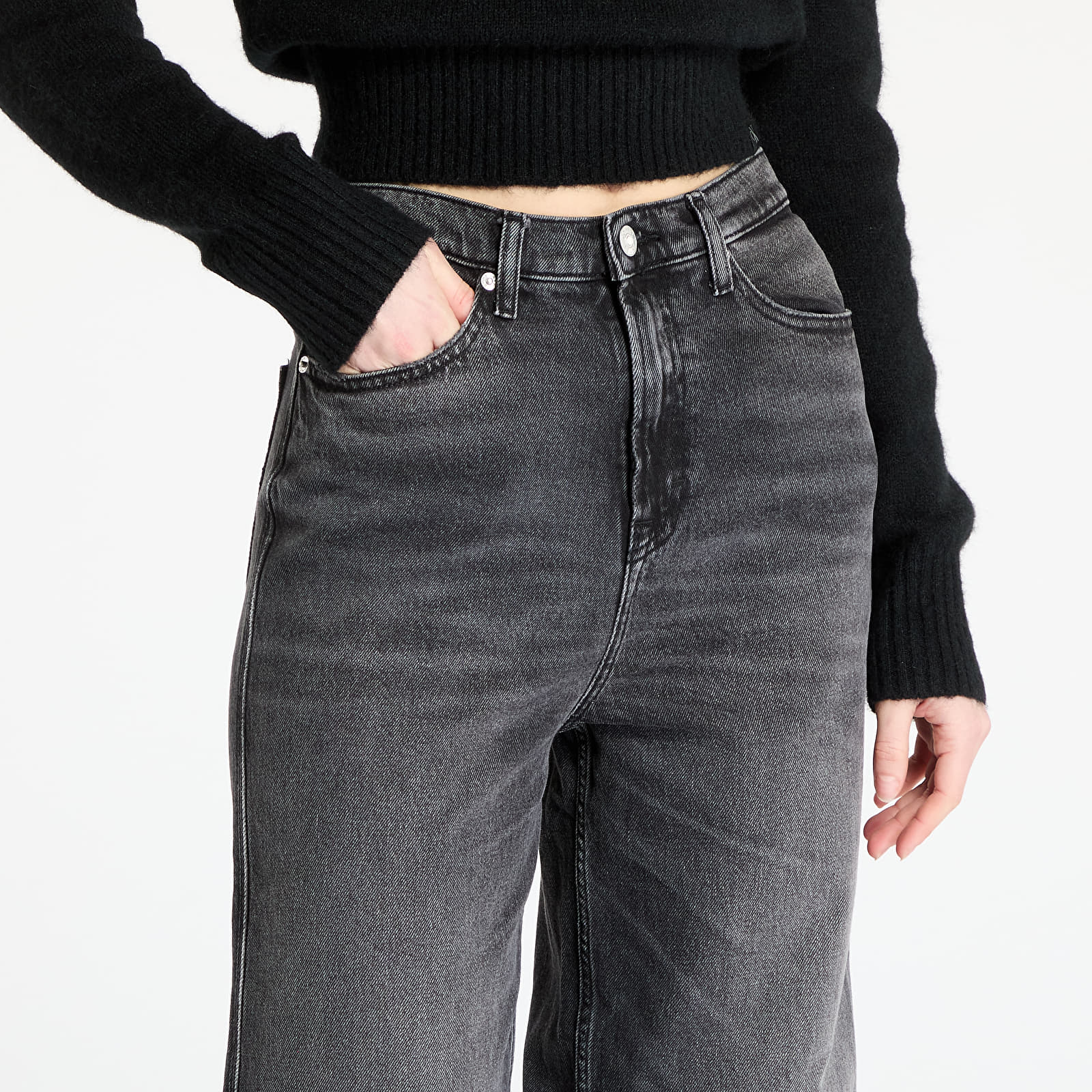 Γυναικεία τζιν Tommy Jeans Claire High Rise Wide Jeans Denim Black