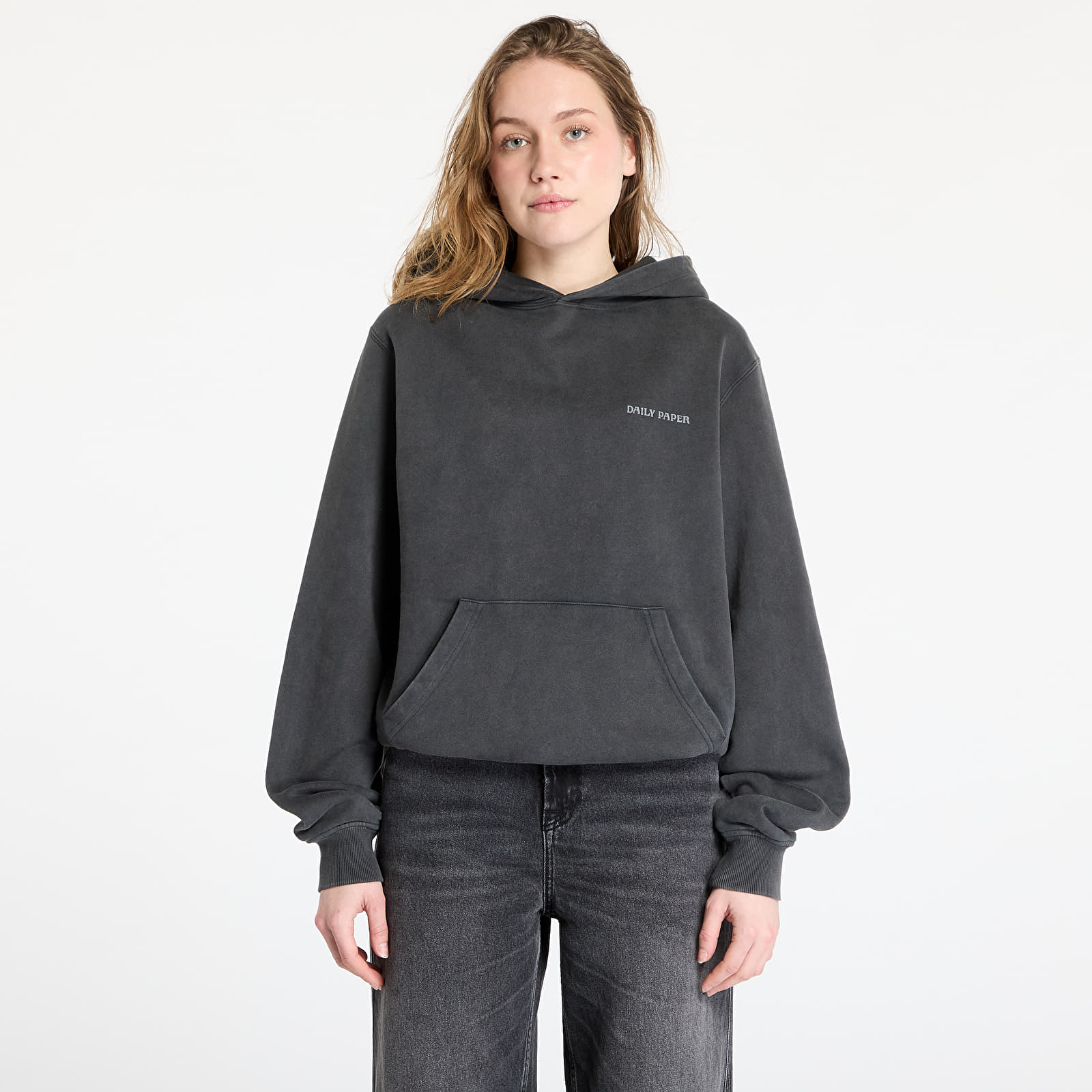 Men's sweatshirts Daily Paper Senses Hoodie UNISEX Washed Black