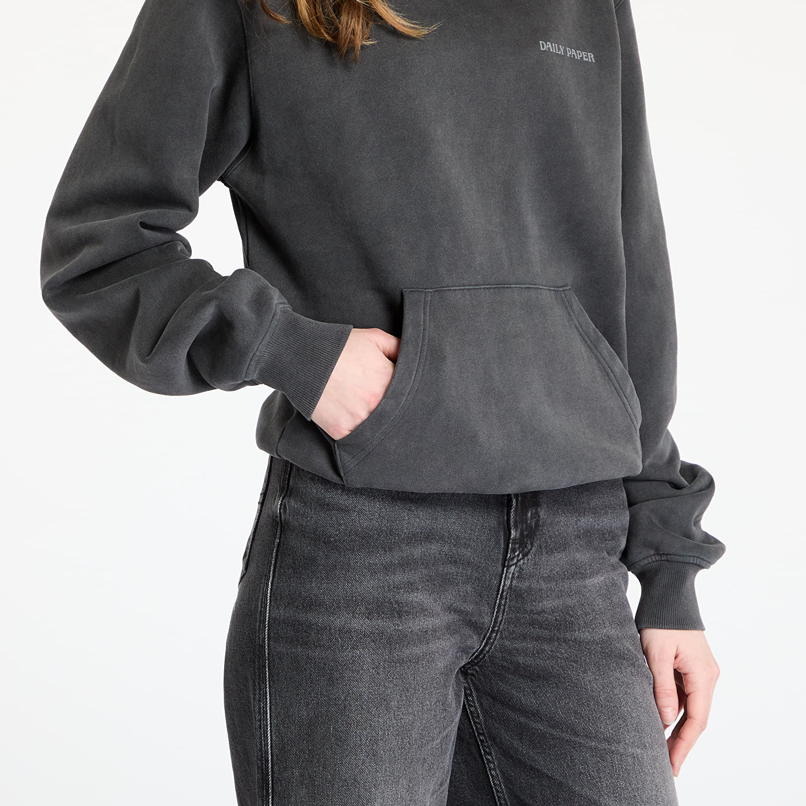 Men's sweatshirts Daily Paper Senses Hoodie UNISEX Washed Black