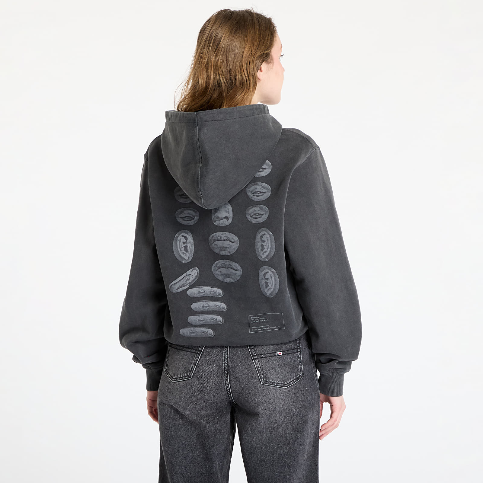 Men's sweatshirts Daily Paper Senses Hoodie UNISEX Washed Black