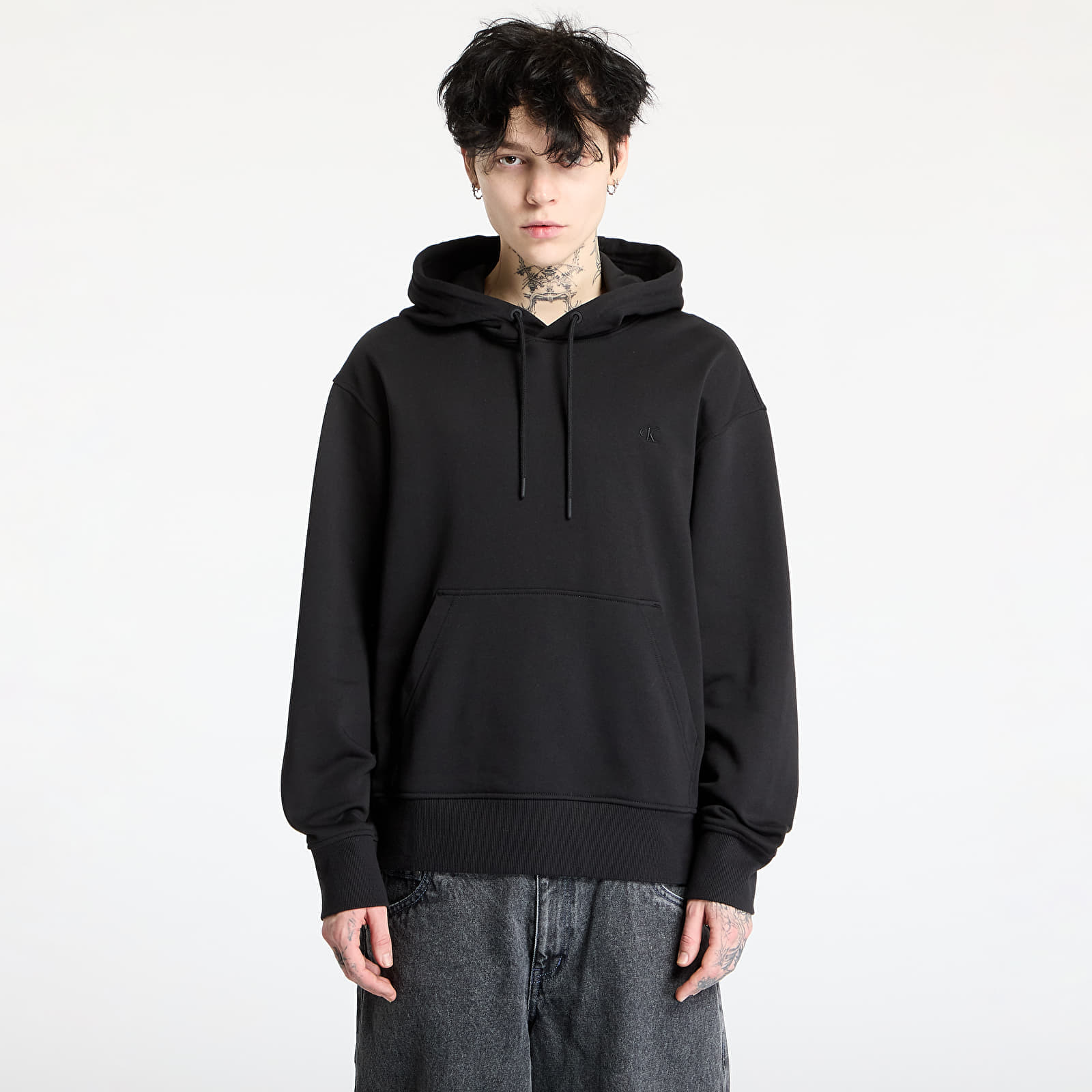 Sweatshirt Jeans Soft Layered Monogram Hoodie L - Calvin Klein - Modalova