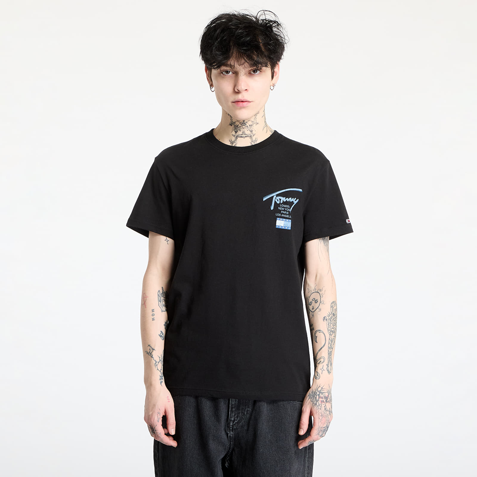 Men's T-shirts Tommy Jeans Regular Tommy Signature Tee Black
