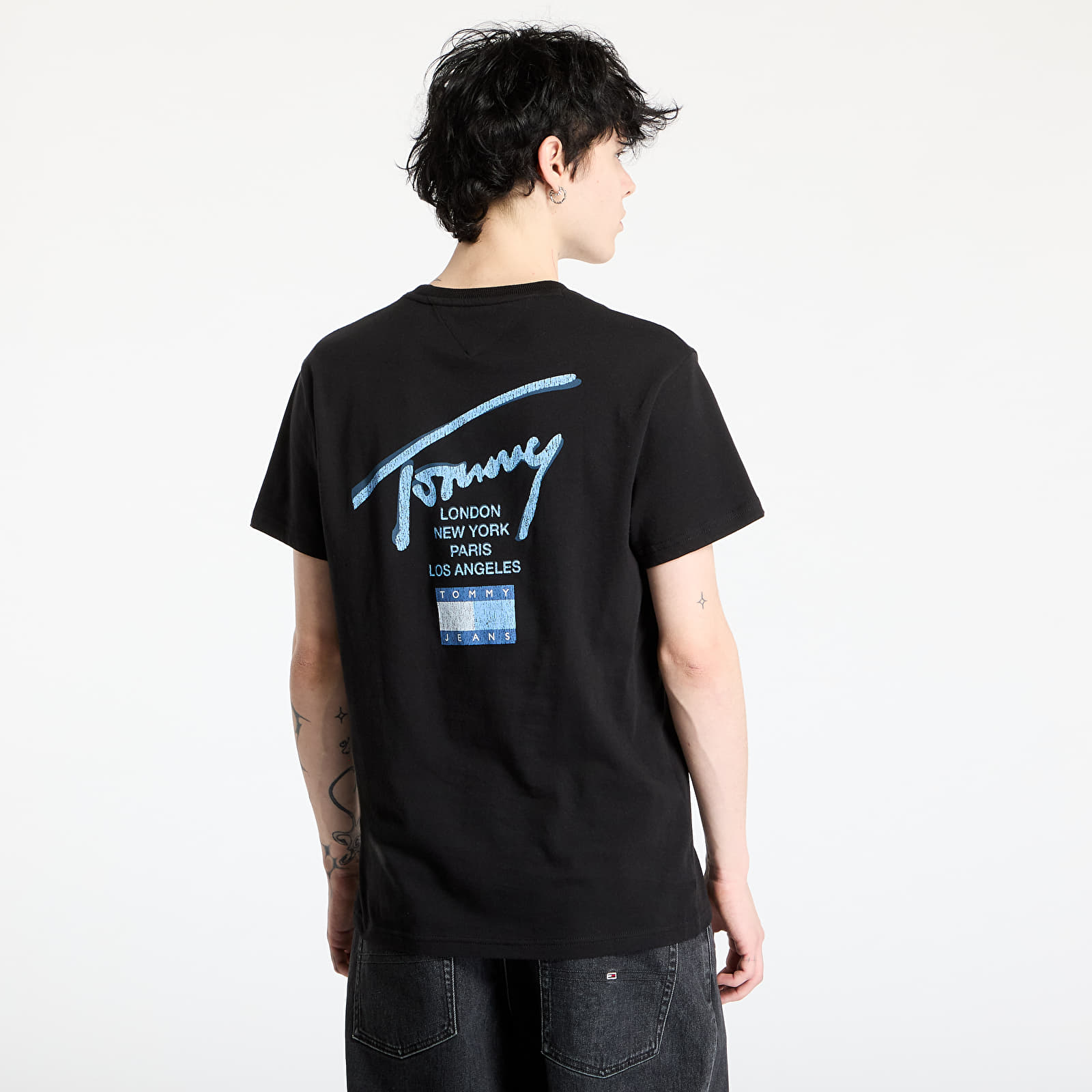Men's T-shirts Tommy Jeans Regular Tommy Signature Tee Black
