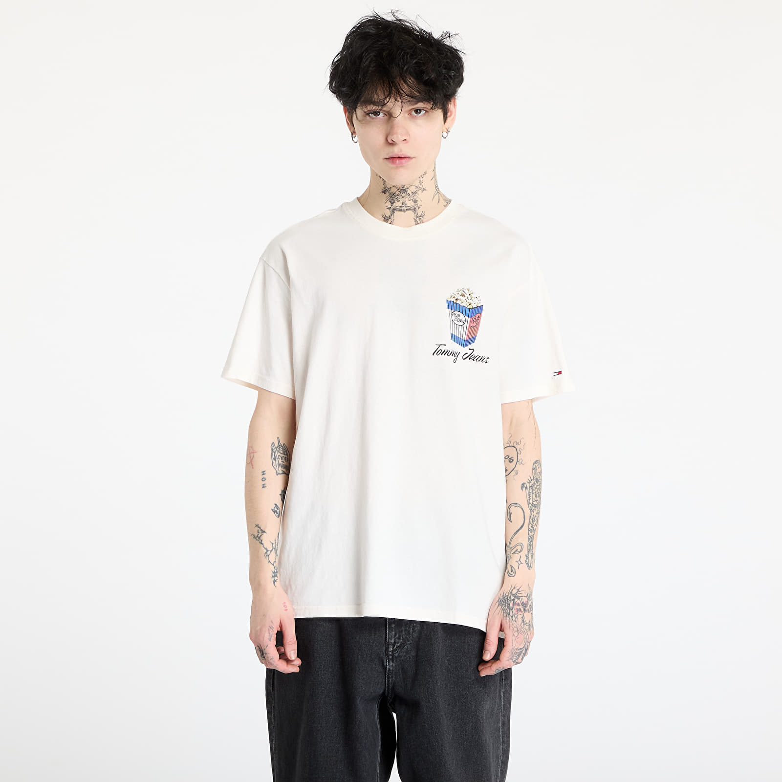 Moške majice Tommy Jeans Relaxed Novelty 2 Tee White