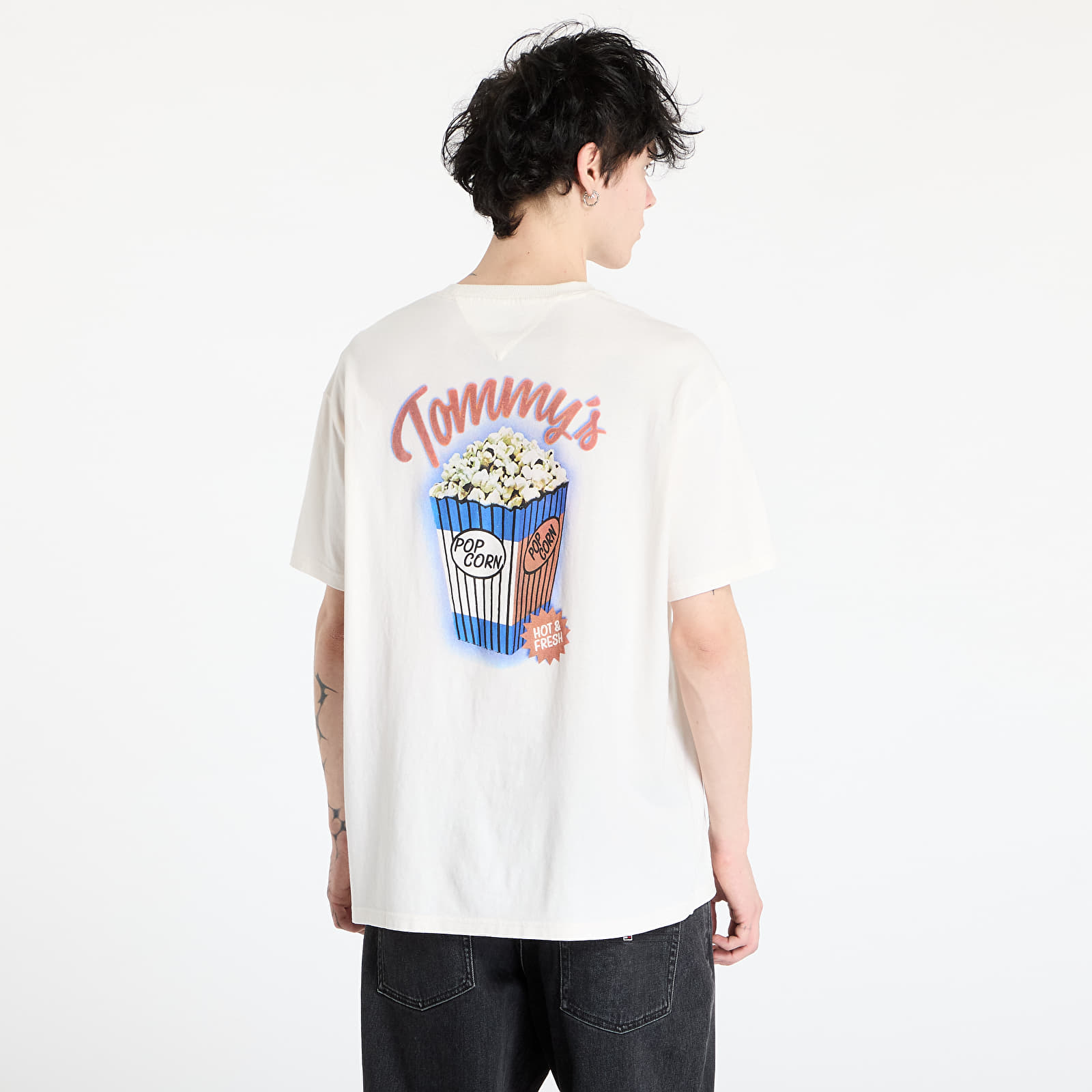 Moške majice Tommy Jeans Relaxed Novelty 2 Tee White
