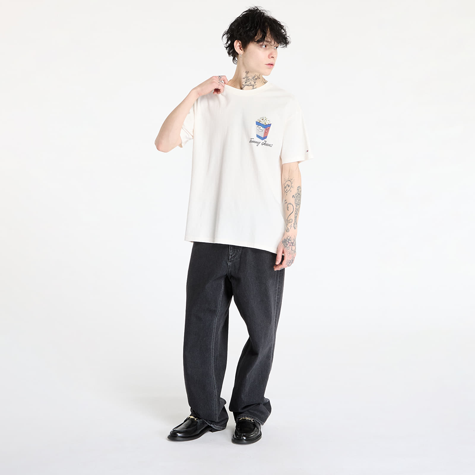 Moške majice Tommy Jeans Relaxed Novelty 2 Tee White